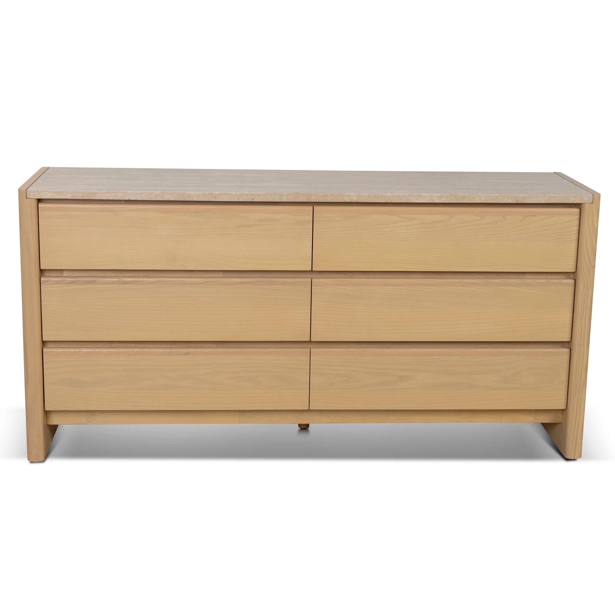 CDT8741-KK 160m Travertine Chest of Drawers - Creme Ash - Image 2