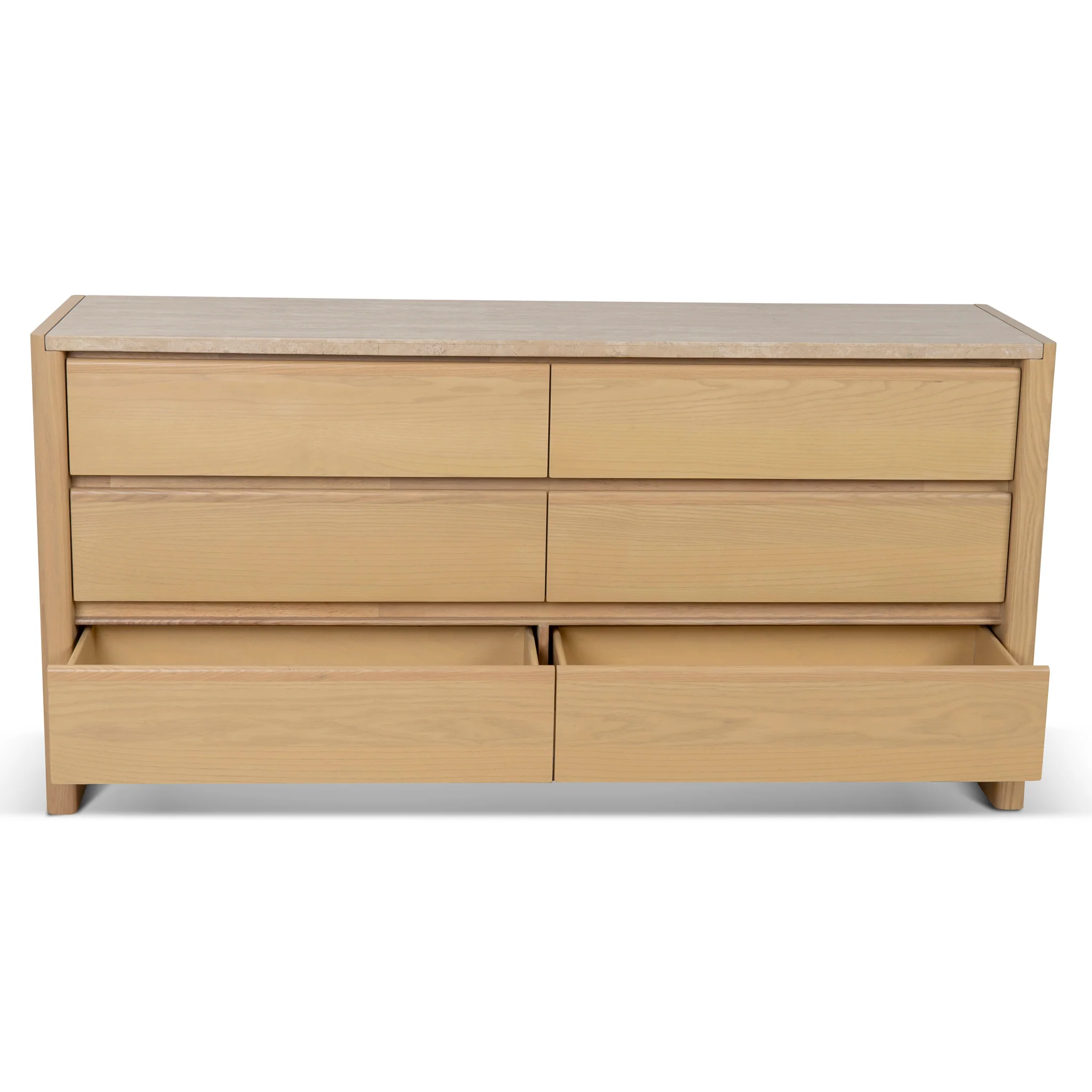 CDT8741-KK 160m Travertine Chest of Drawers - Creme Ash - Image 5