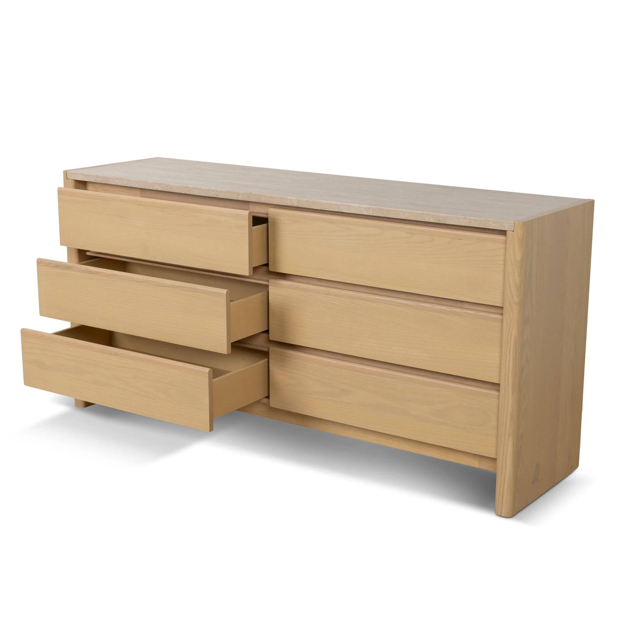 CDT8741-KK 160m Travertine Chest of Drawers - Creme Ash - Image 7