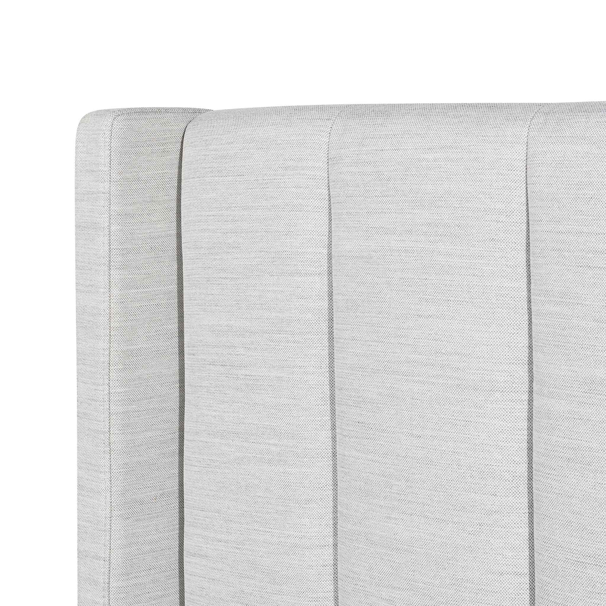 CBD6359-YO Fabric Single Bed Frame - Pearl Grey with Storage - Image 4