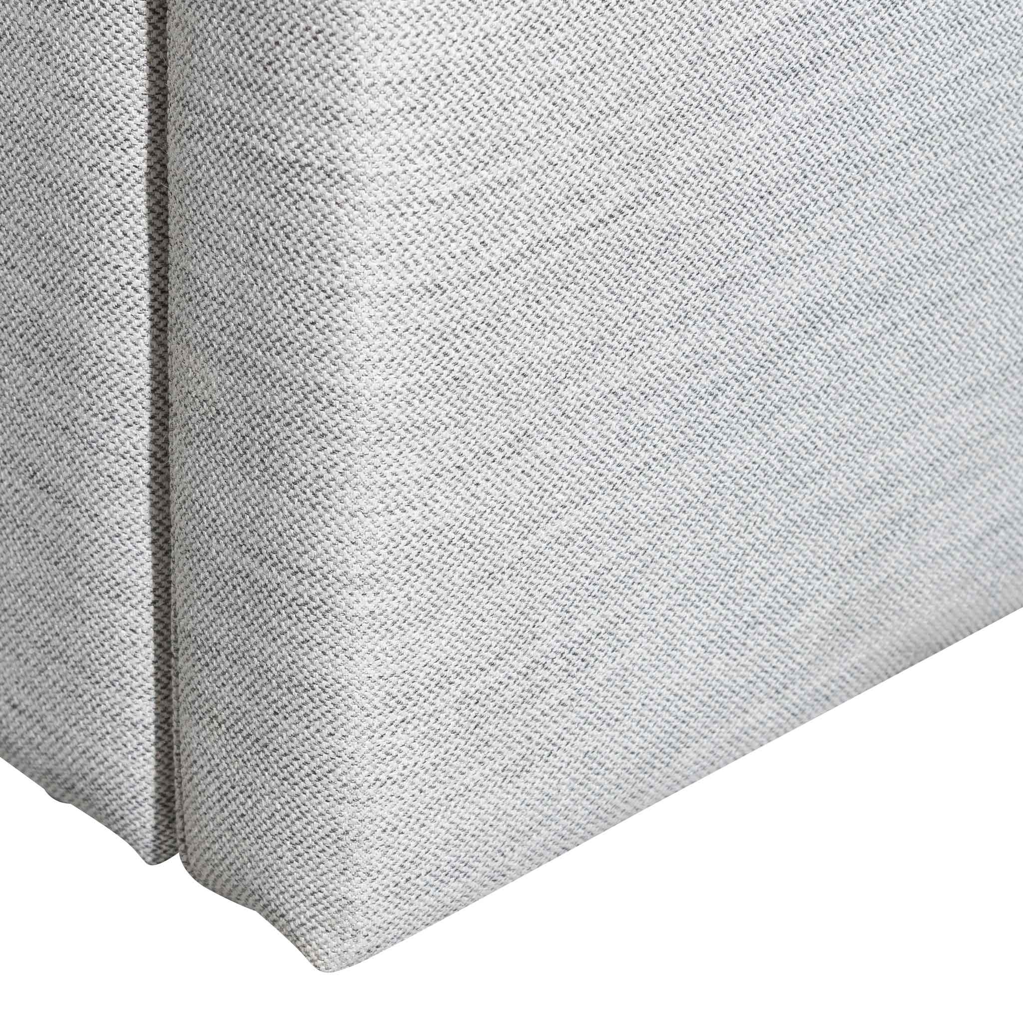 CBD6359-YO Fabric Single Bed Frame - Pearl Grey with Storage - Image 7