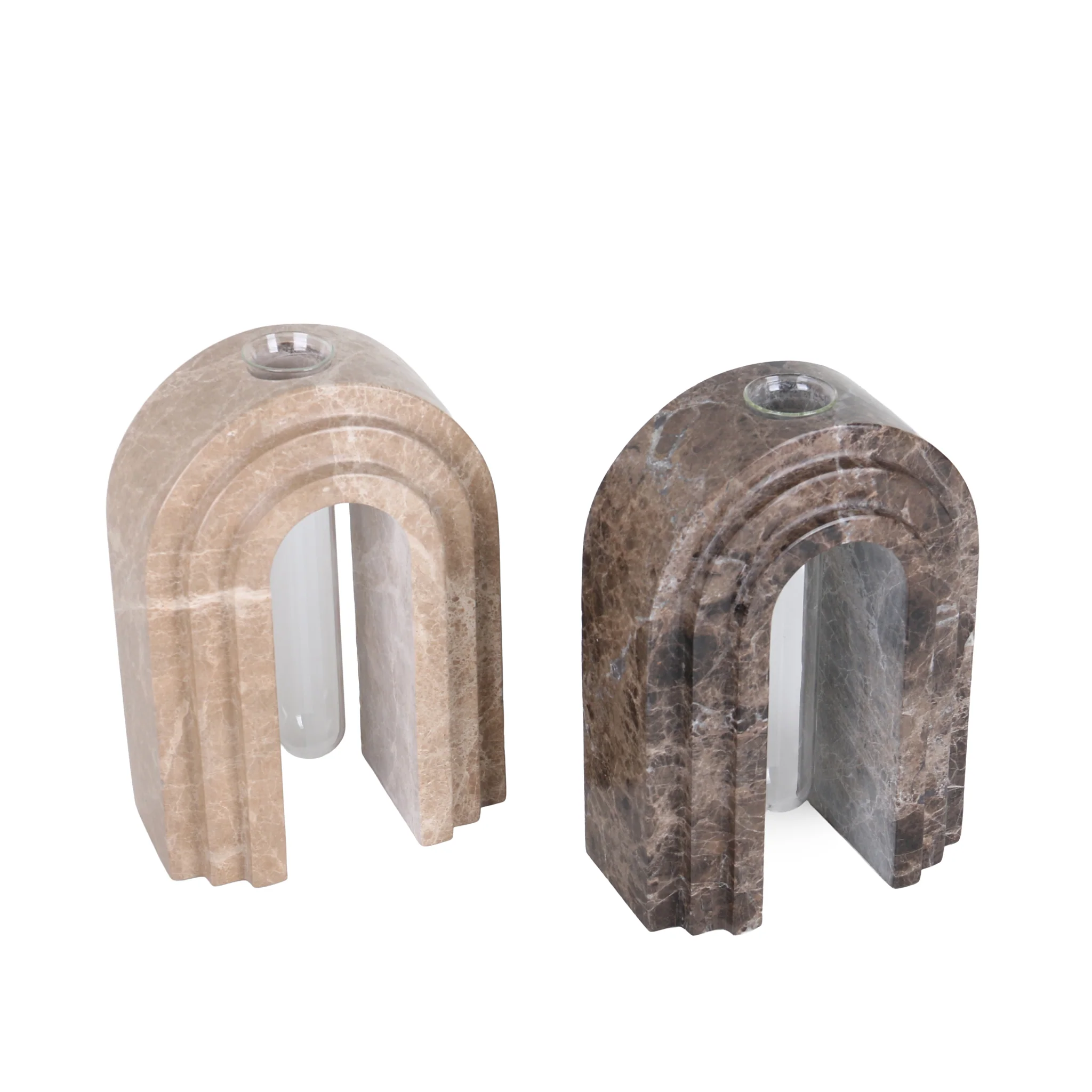 CAC10697-KM Marble  Arch Vase - Dark Coffee - Image 11
