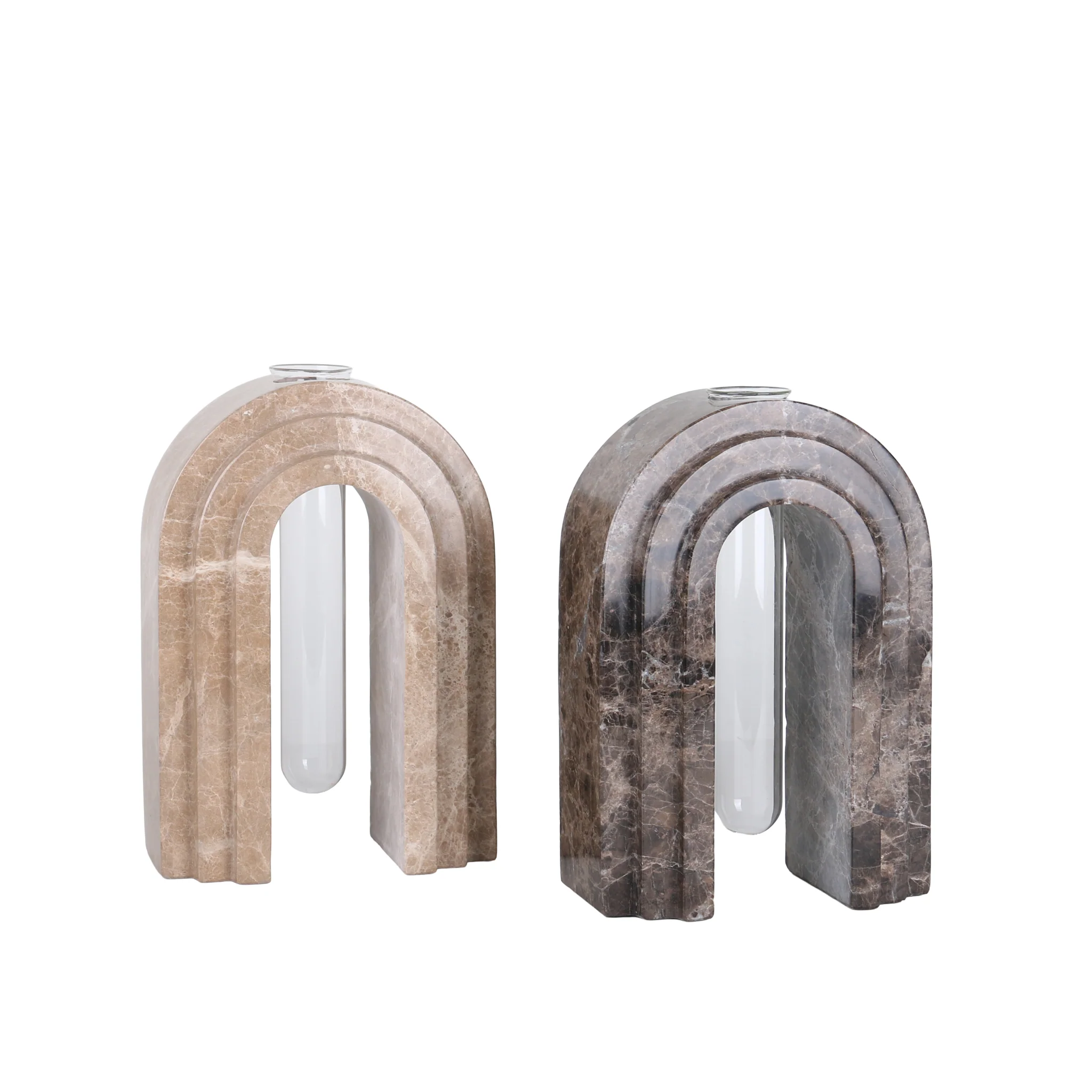 CAC10697-KM Marble  Arch Vase - Dark Coffee - Image 13