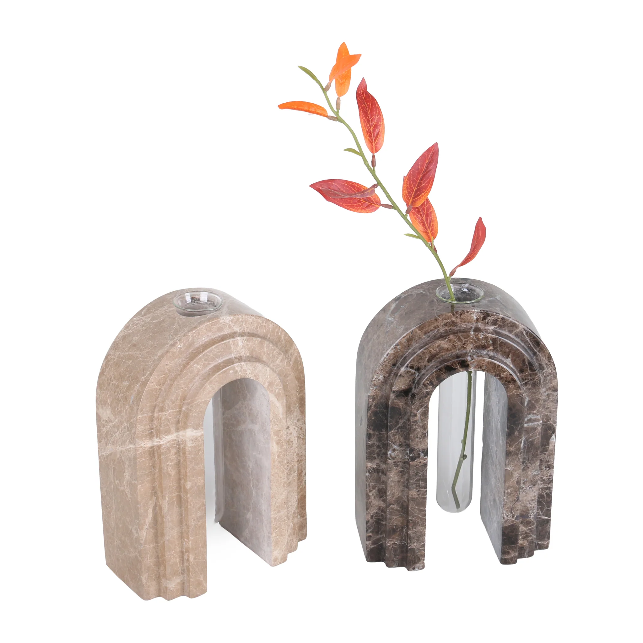CAC10697-KM Marble  Arch Vase - Dark Coffee - Image 21