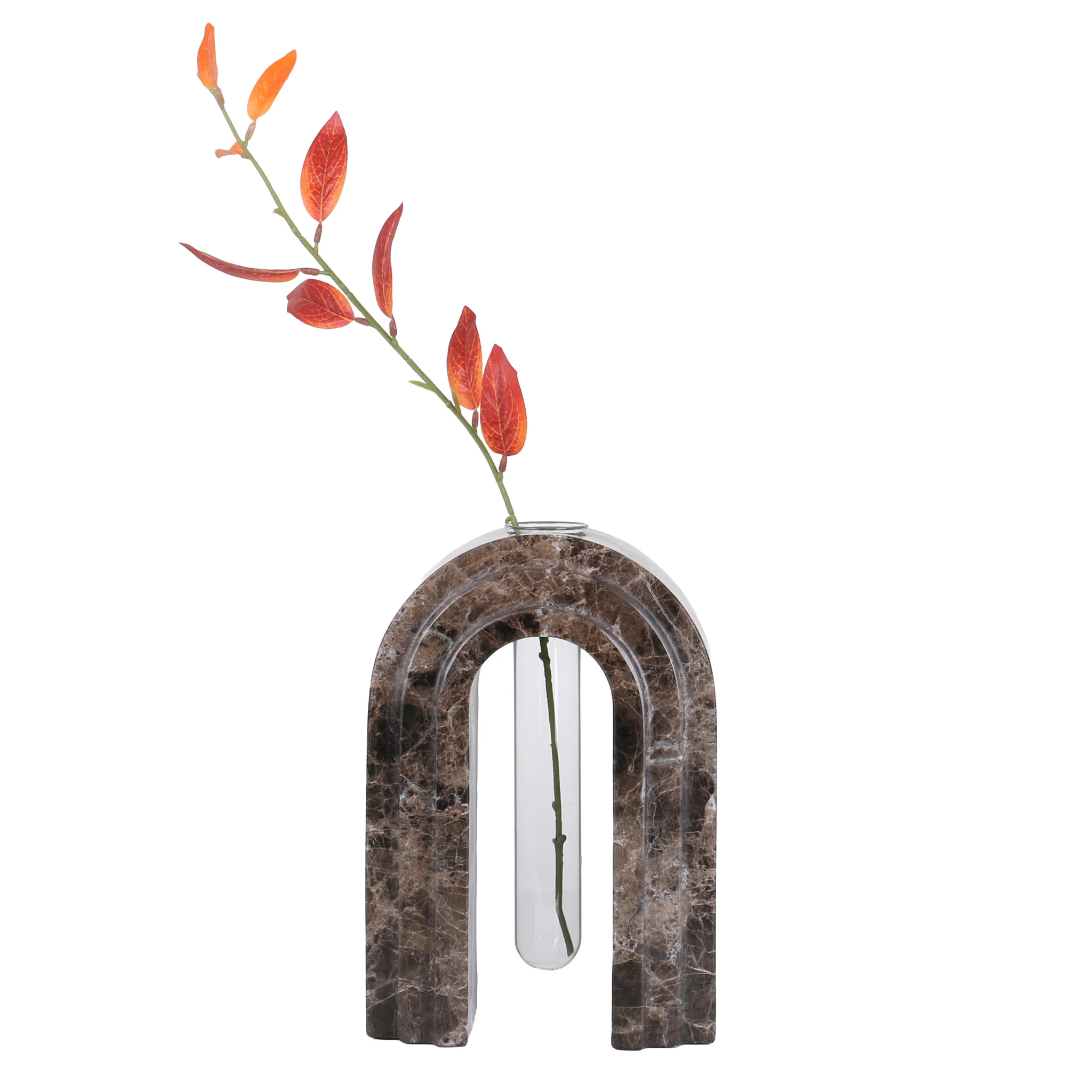 CAC10697-KM Marble  Arch Vase - Dark Coffee - Image 24