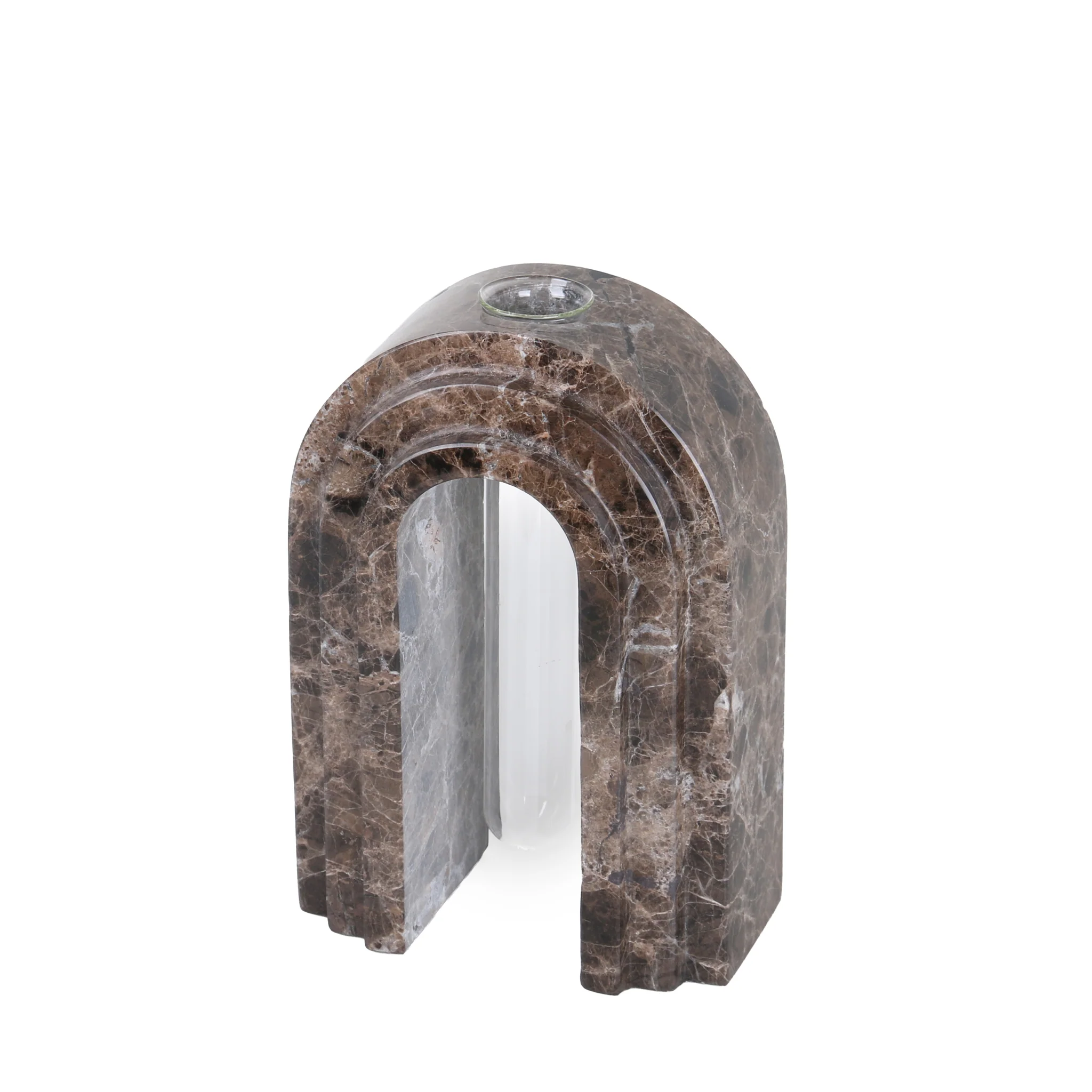 CAC10697-KM Marble  Arch Vase - Dark Coffee - Image 3