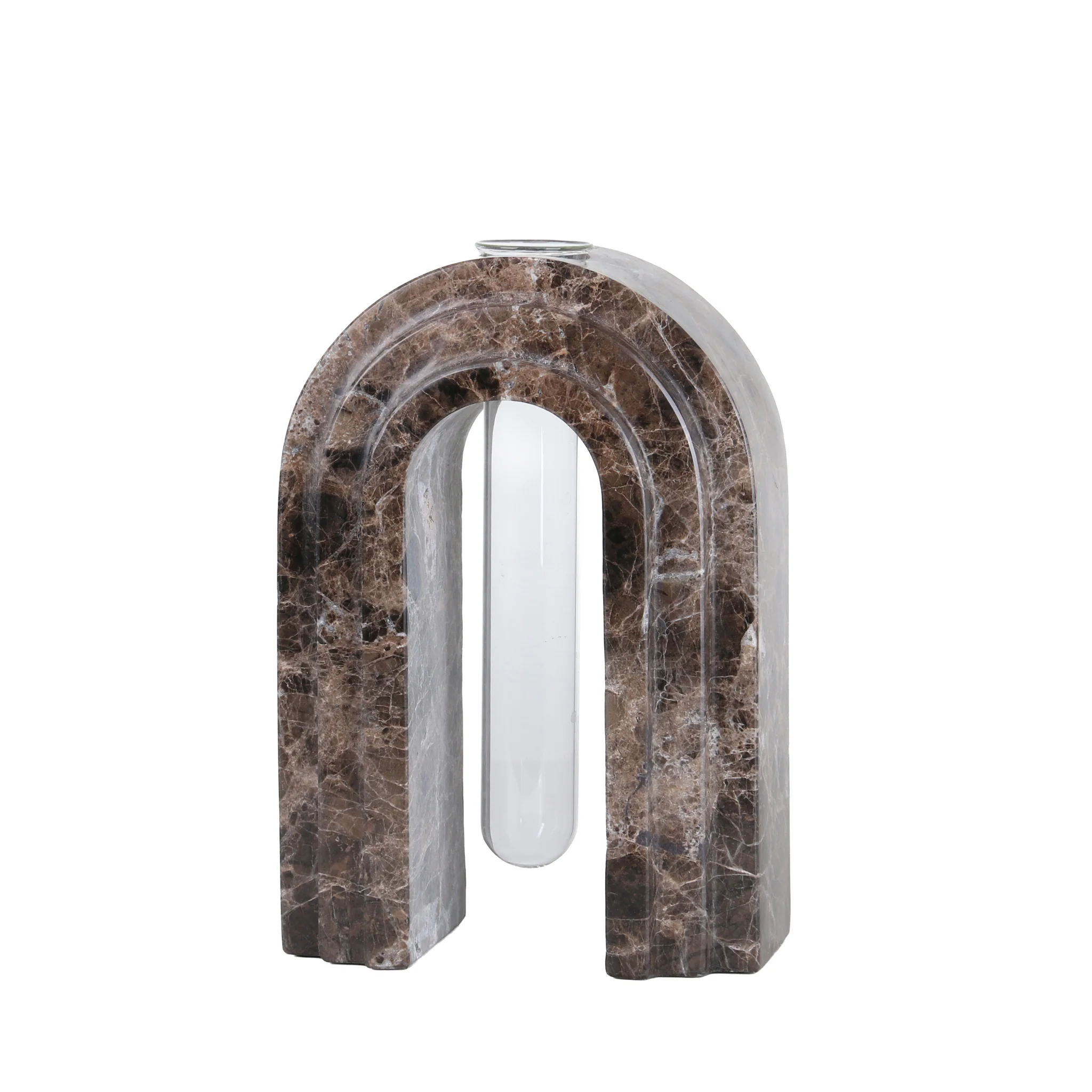 CAC10697-KM Marble  Arch Vase - Dark Coffee - Image 4