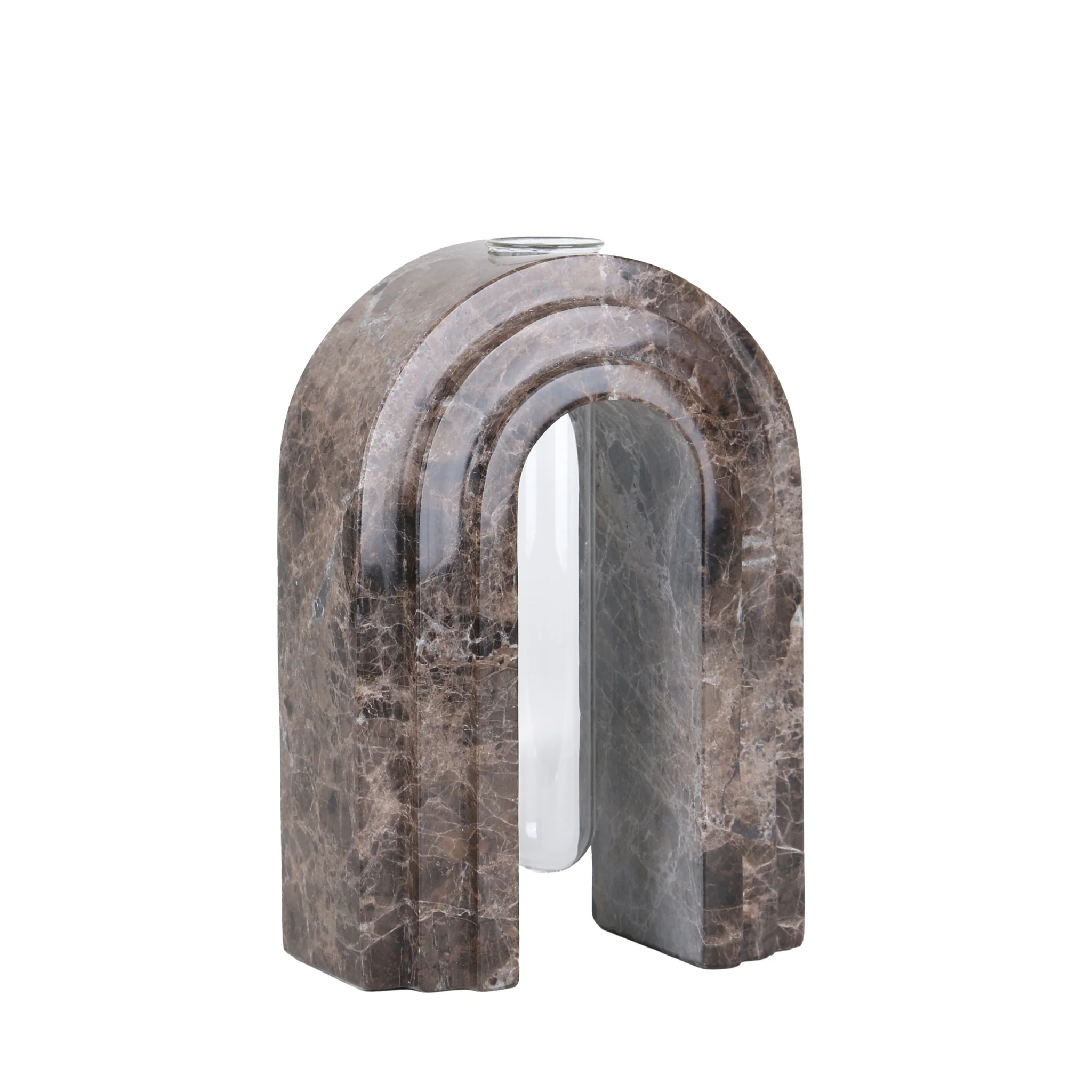 CAC10697-KM Marble  Arch Vase - Dark Coffee - Image 6