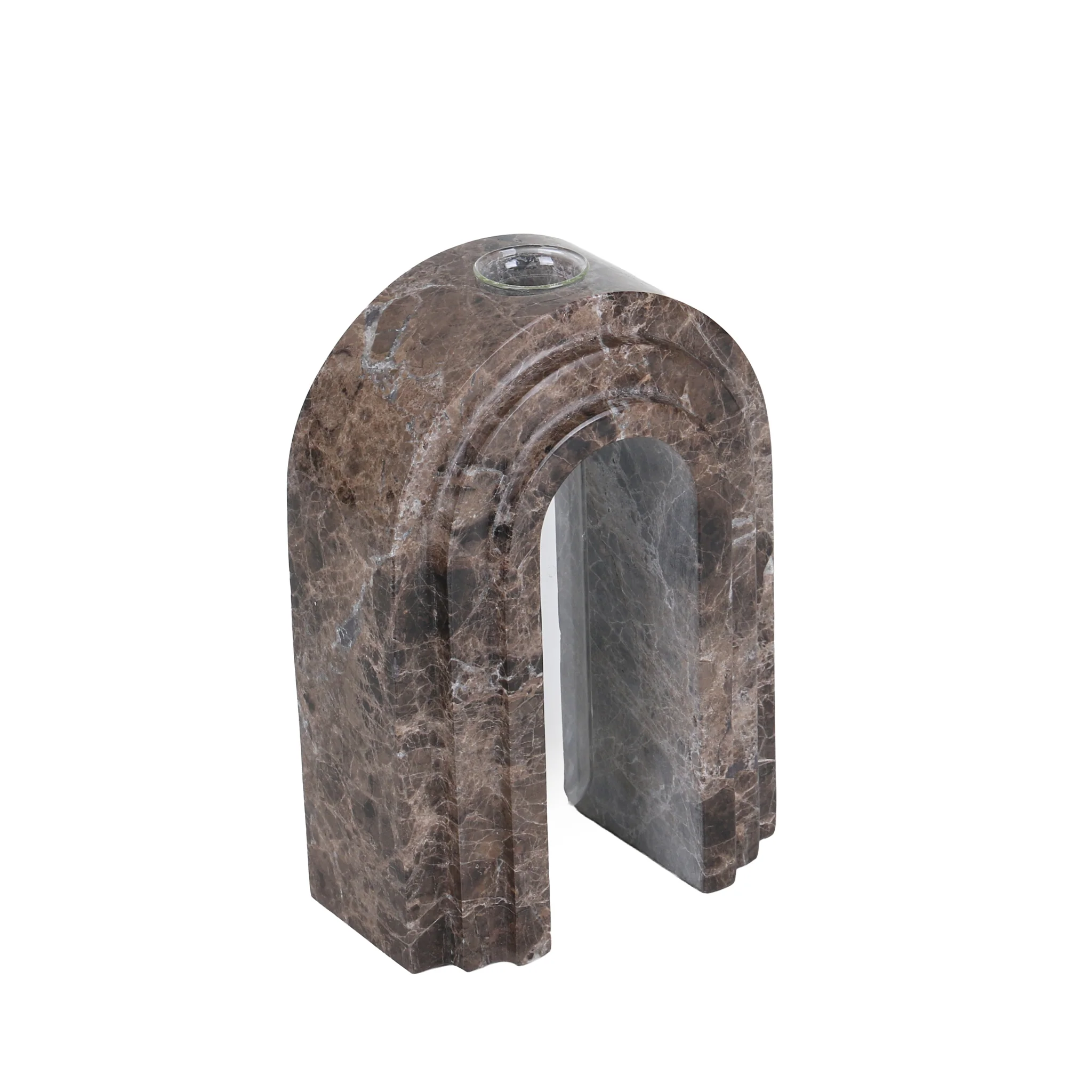 CAC10697-KM Marble  Arch Vase - Dark Coffee - Image 7