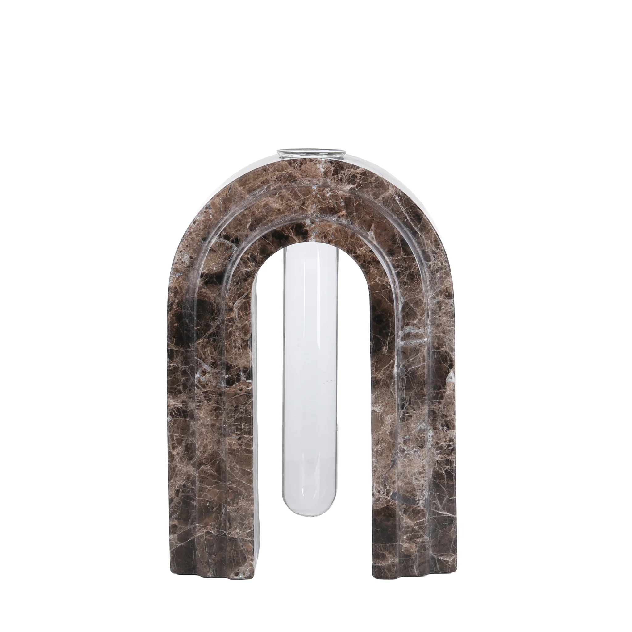 CAC10697-KM Marble  Arch Vase - Dark Coffee - Image 8