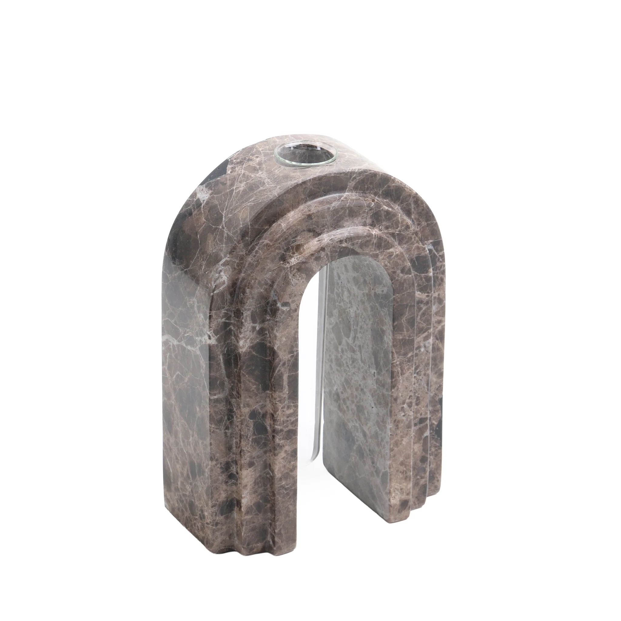 CAC10697-KM Marble  Arch Vase - Dark Coffee - Image 9