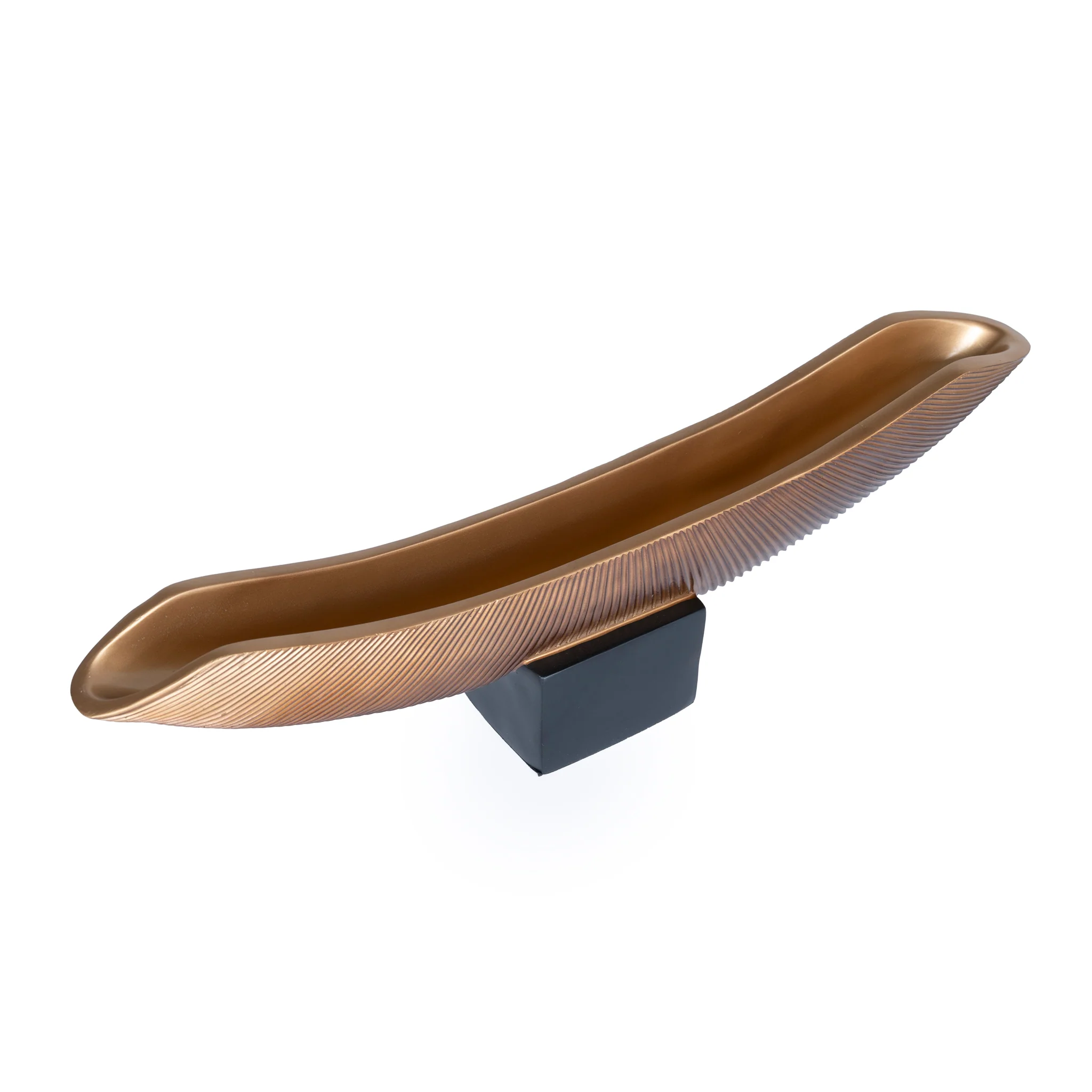 CAC10699-KM Decorative Boat Vase - Brown - Image 3