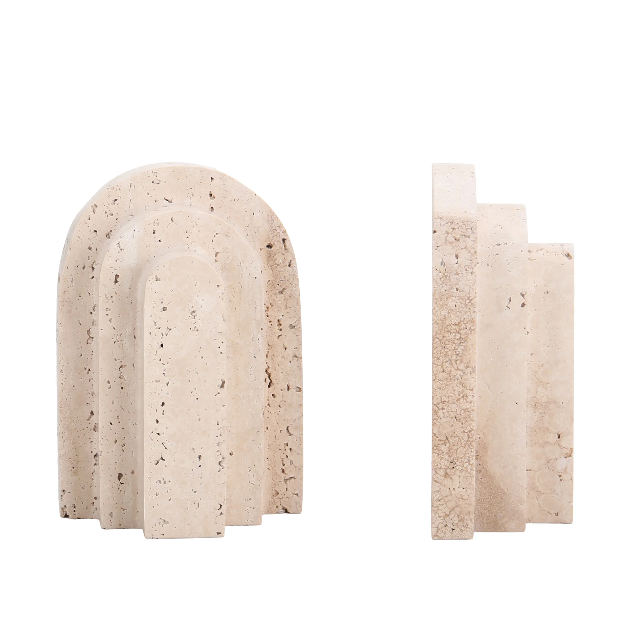 CAC10700-KM Stone Bookends - Beige - Image 3