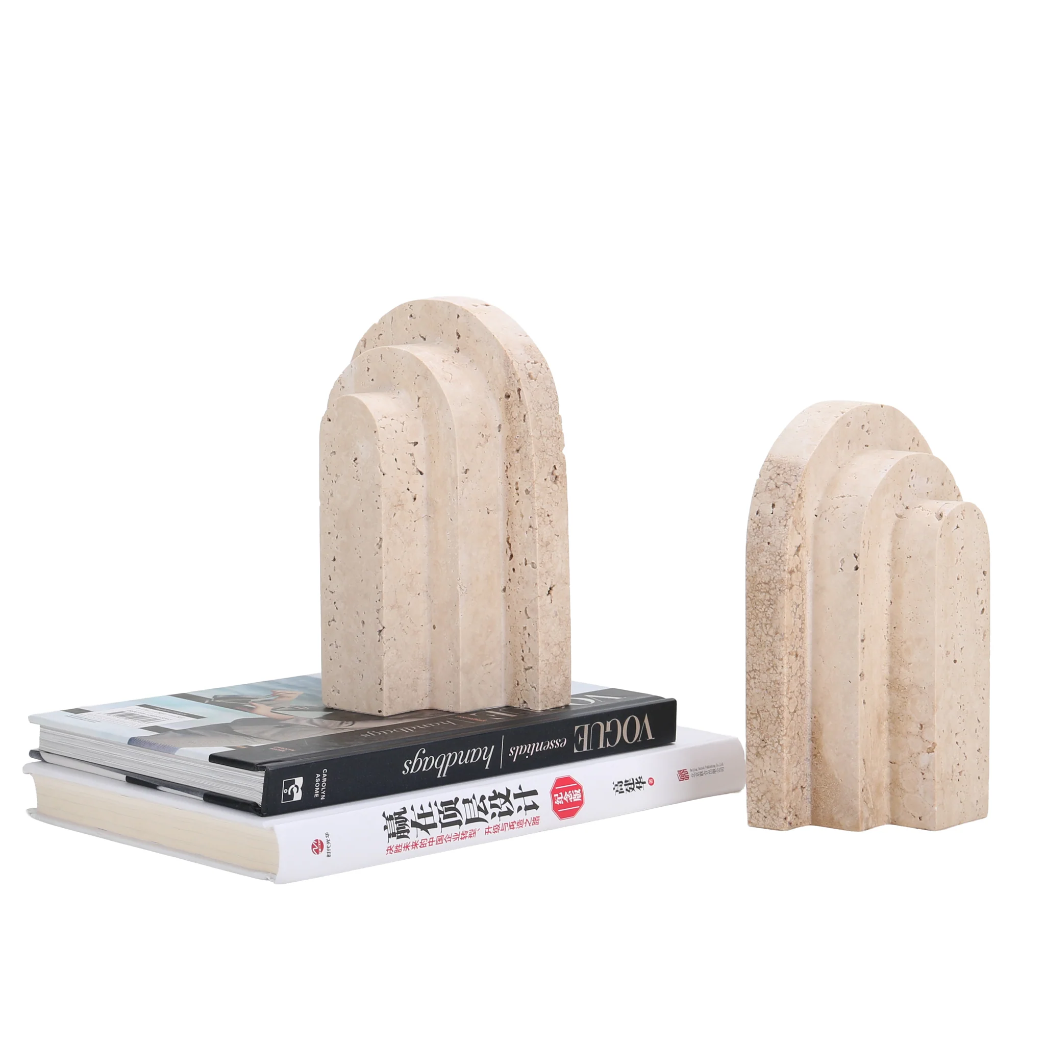 CAC10700-KM Stone Bookends - Beige - Image 8