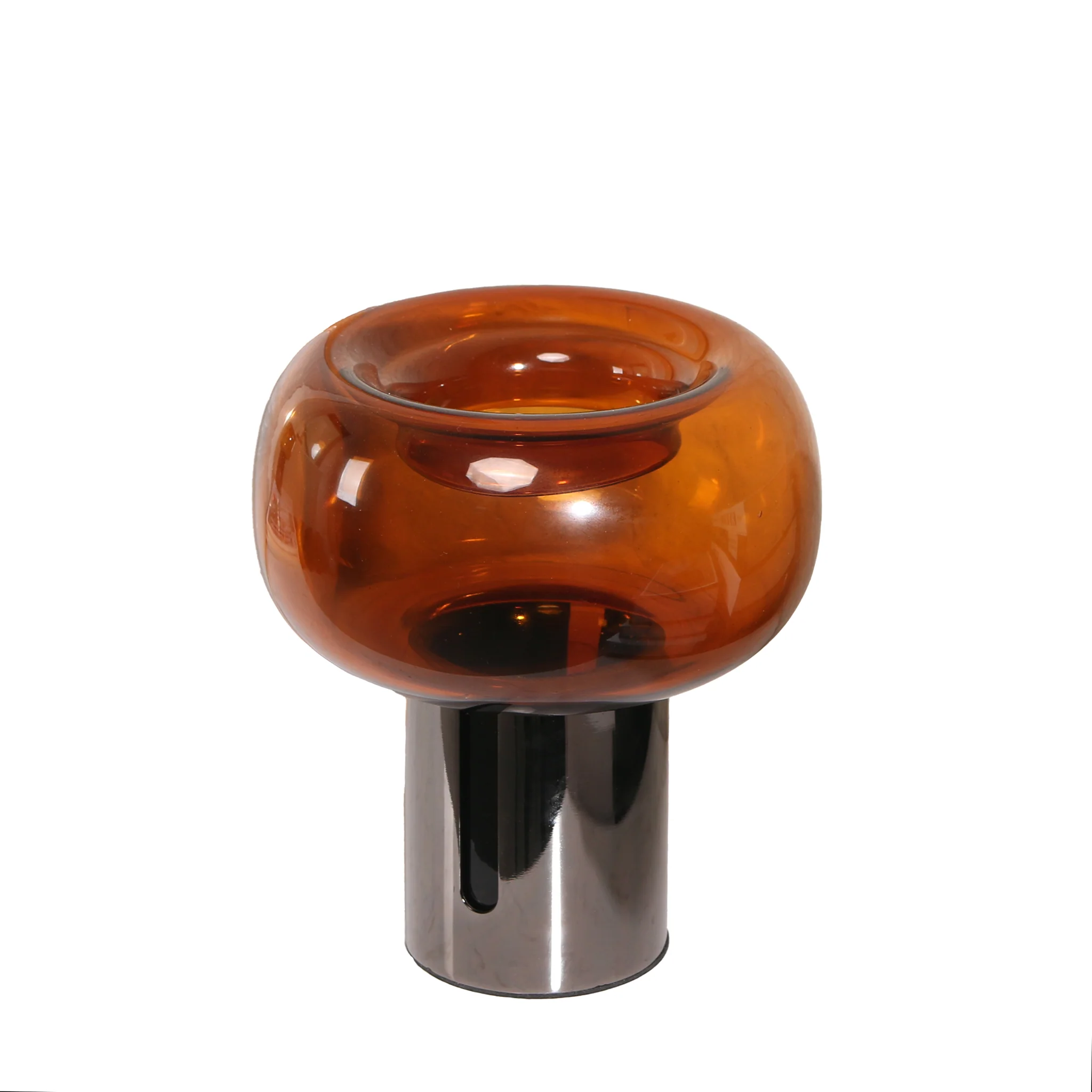 CAC10701-KM Amber Large Glass Vase - Brown - Image 3