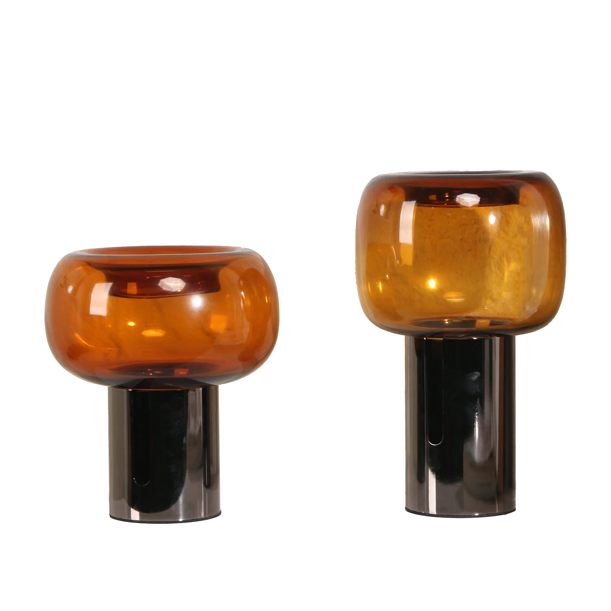 CAC10701-KM Amber Large Glass Vase - Brown - Image 5