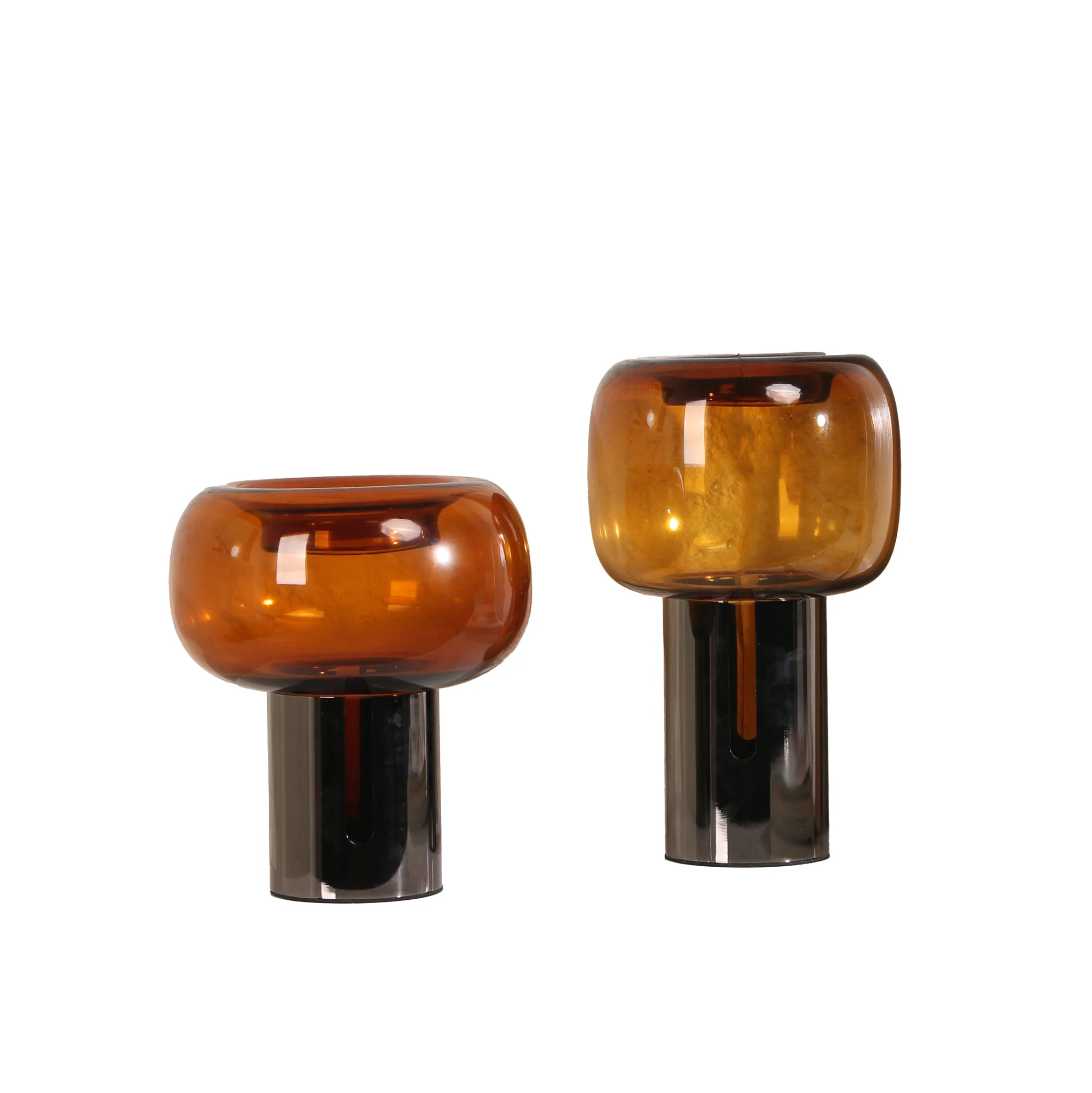 CAC10701-KM Amber Large Glass Vase - Brown - Image 6
