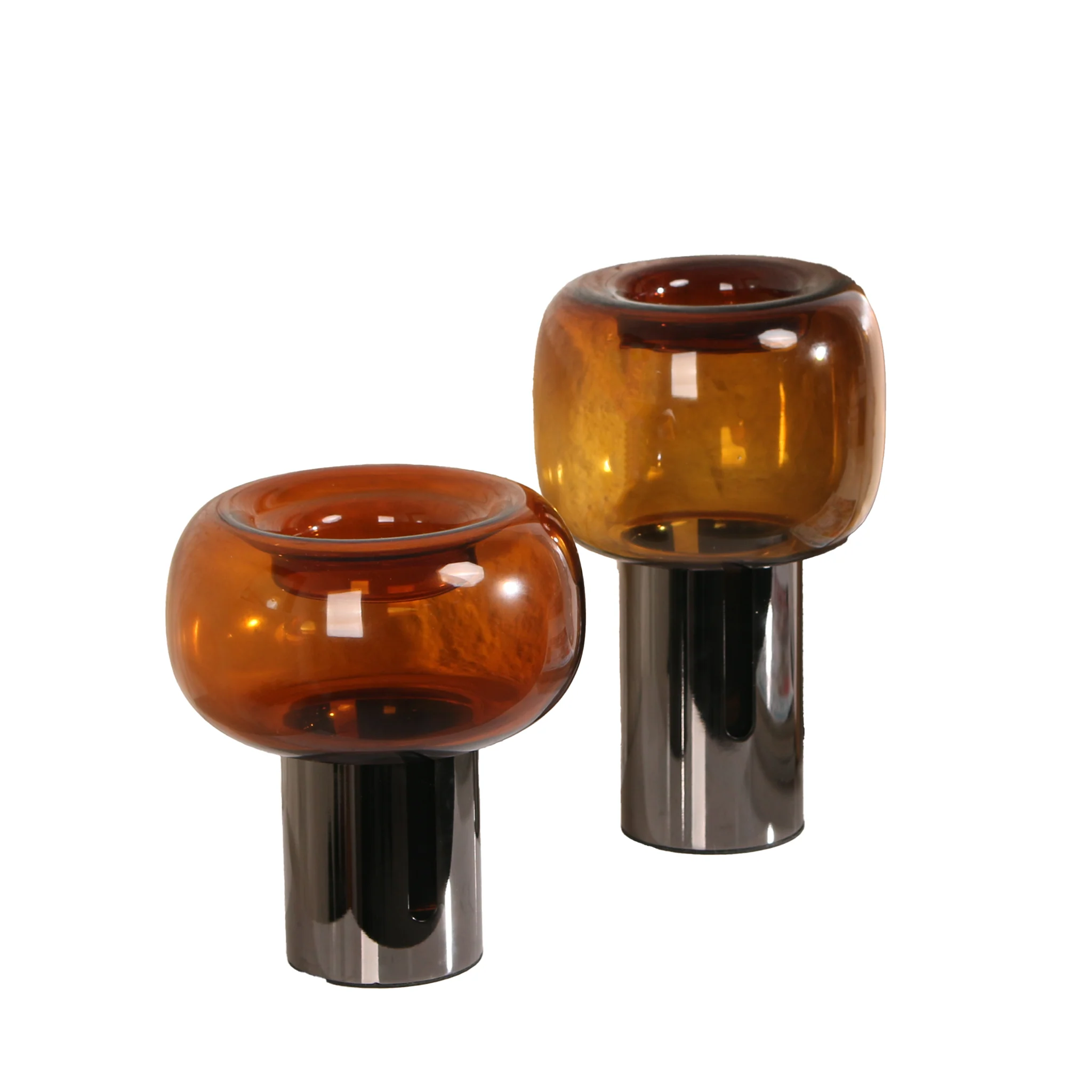 CAC10701-KM Amber Large Glass Vase - Brown - Image 7