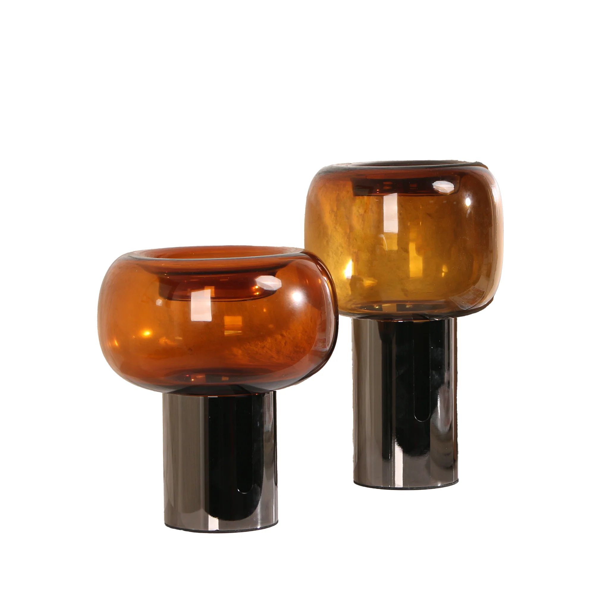 CAC10701-KM Amber Large Glass Vase - Brown - Image 8