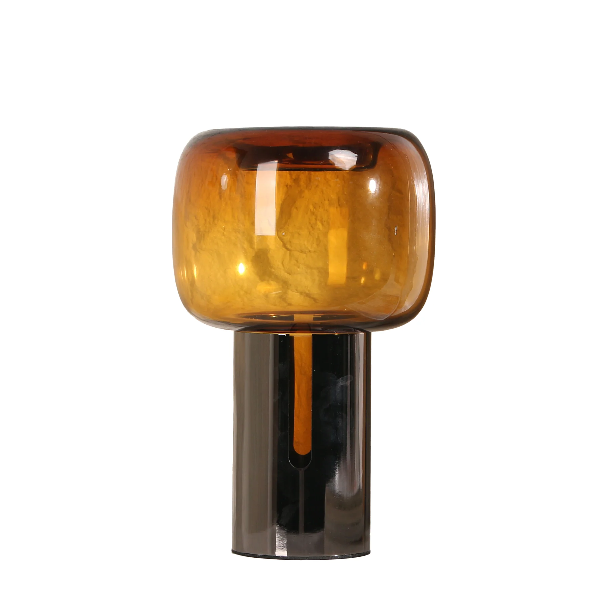 CAC10702-KM Amber Small Glass Vase - Brown - Image 4