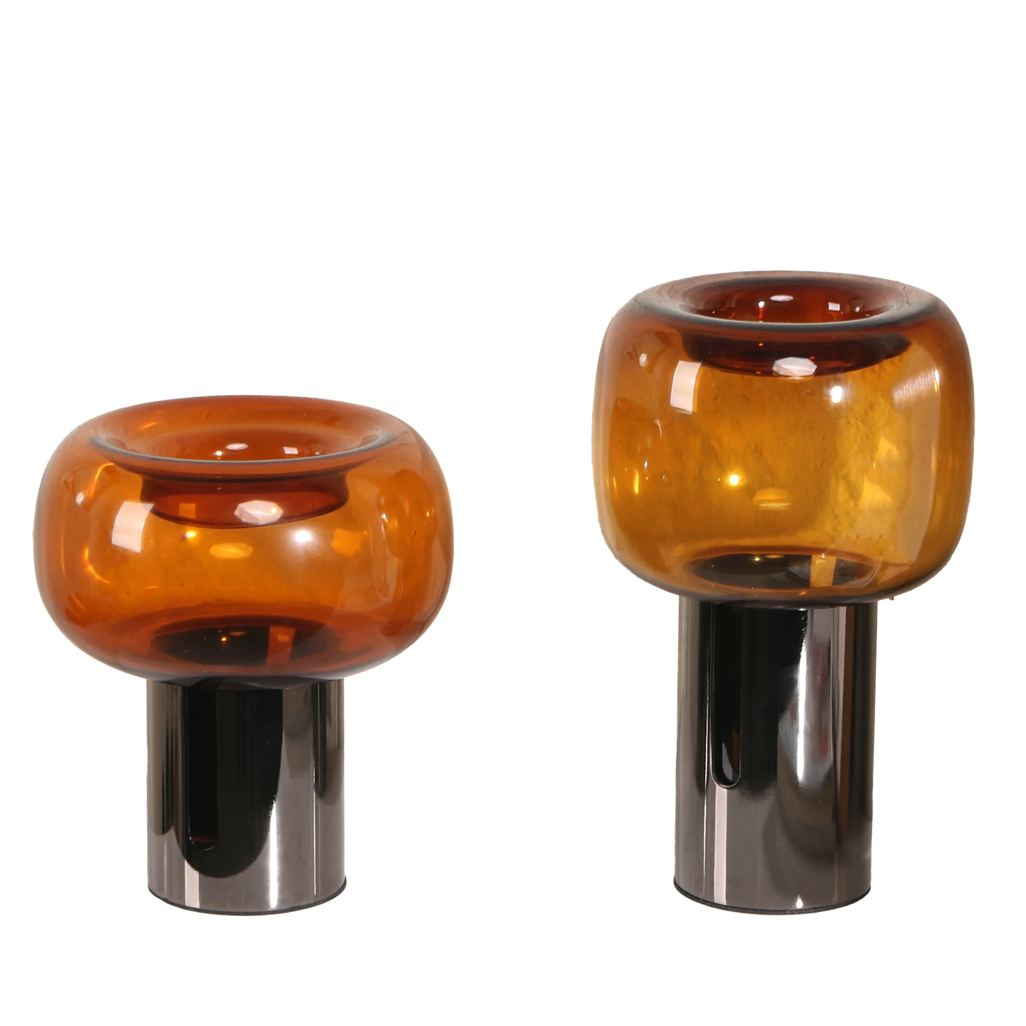 CAC10702-KM Amber Small Glass Vase - Brown - Image 7