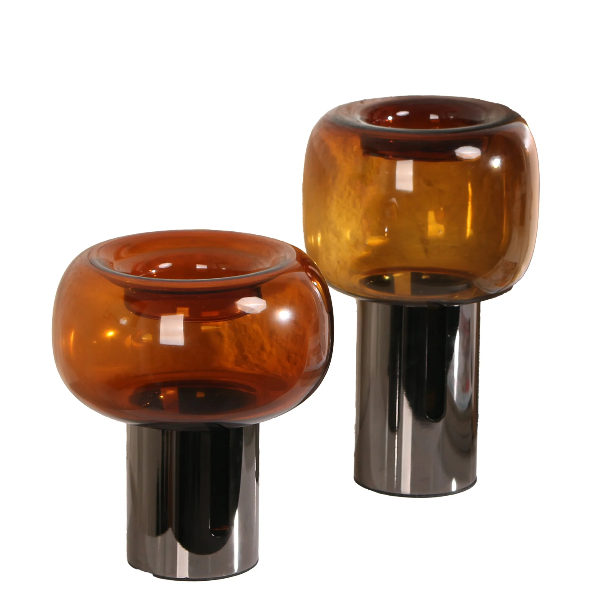 CAC10702-KM Amber Small Glass Vase - Brown - Image 8
