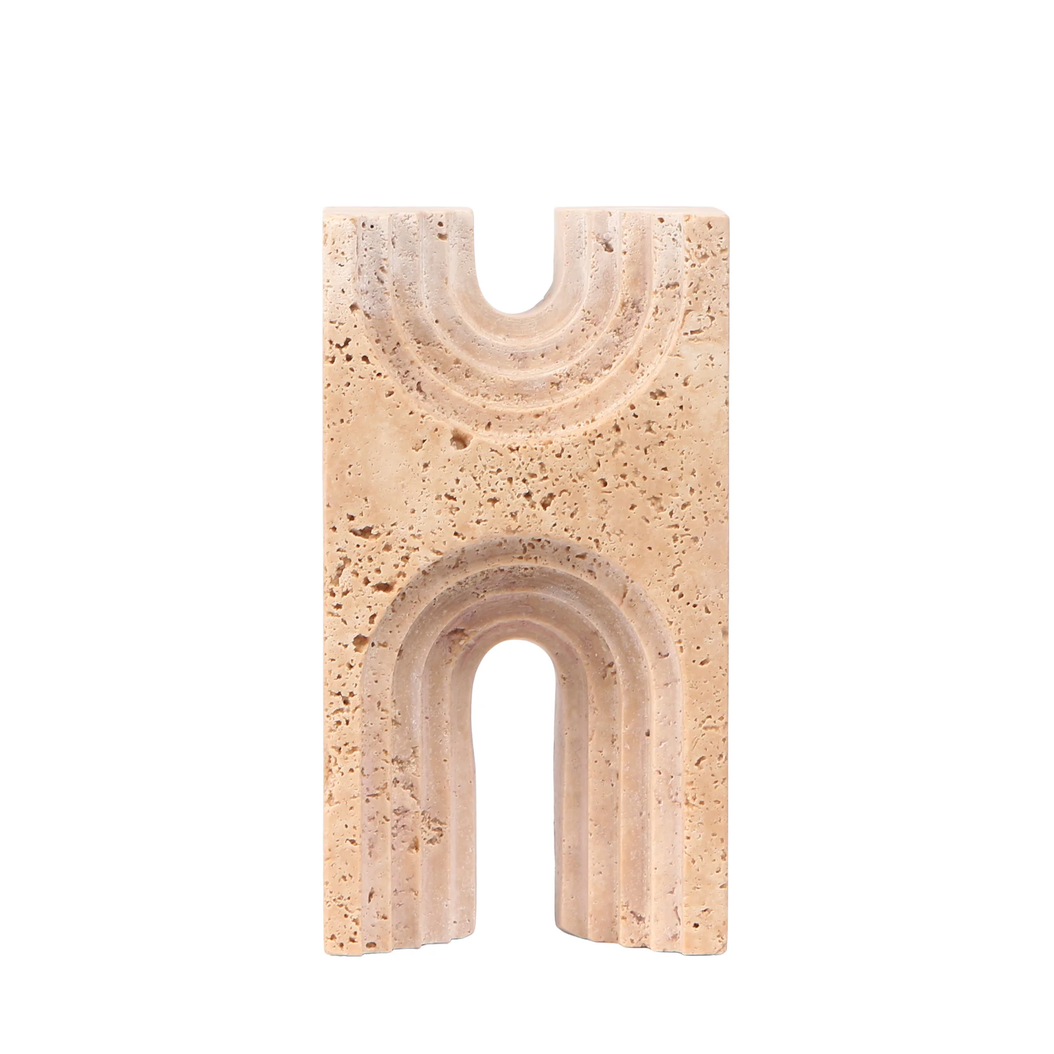 CAC10706-KM Carved Marble Sculpture - Beige - Image 3