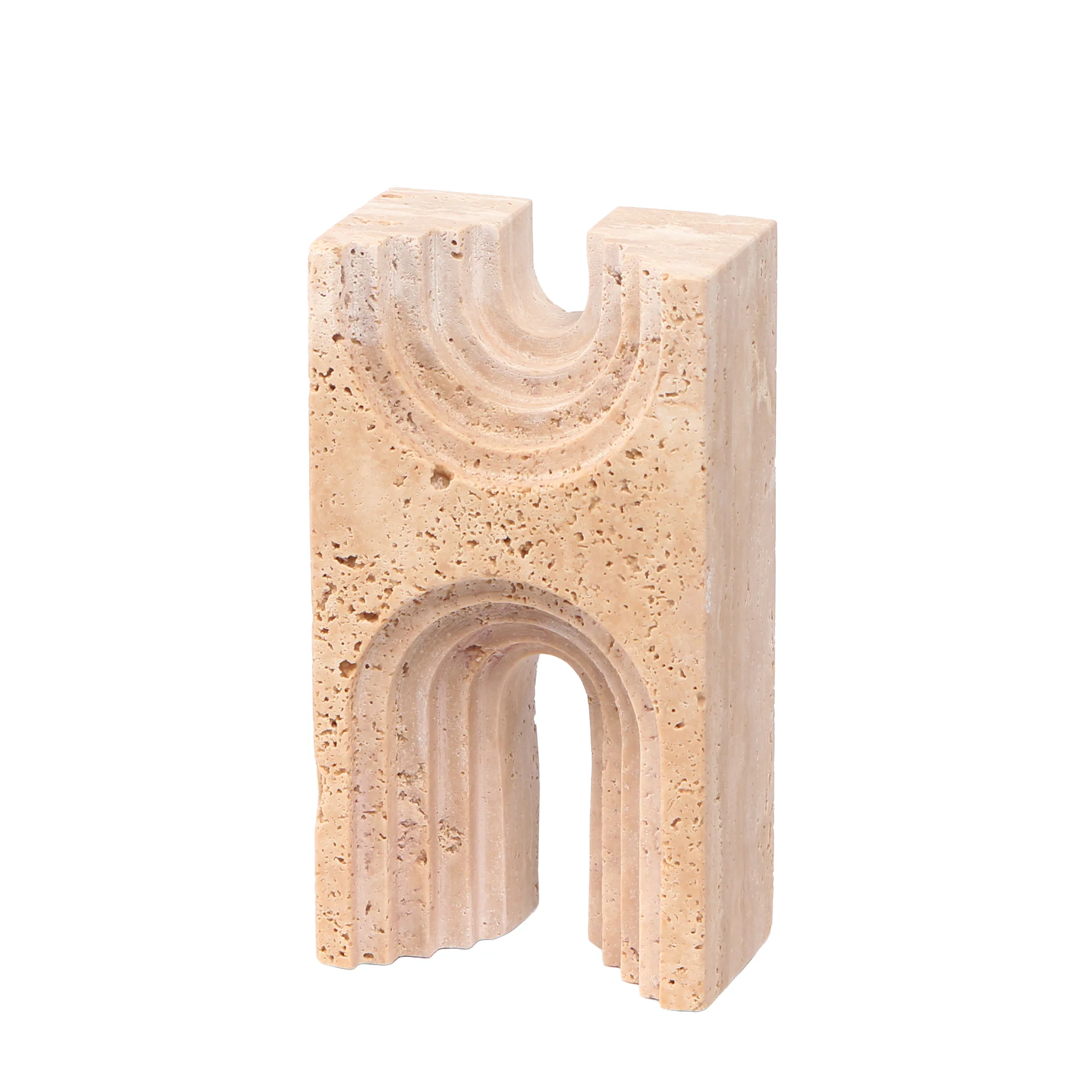 CAC10706-KM Carved Marble Sculpture - Beige - Image 4