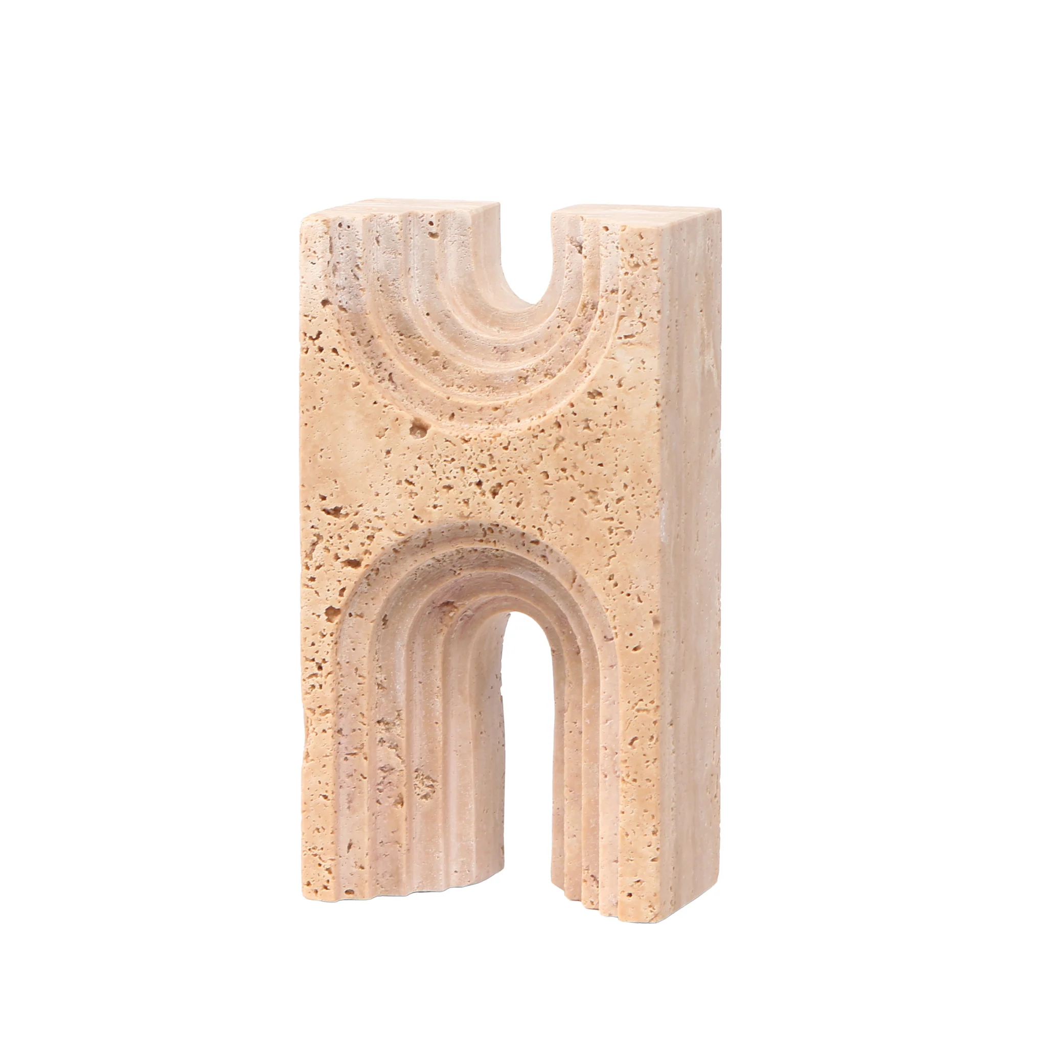 CAC10706-KM Carved Marble Sculpture - Beige - Image 5