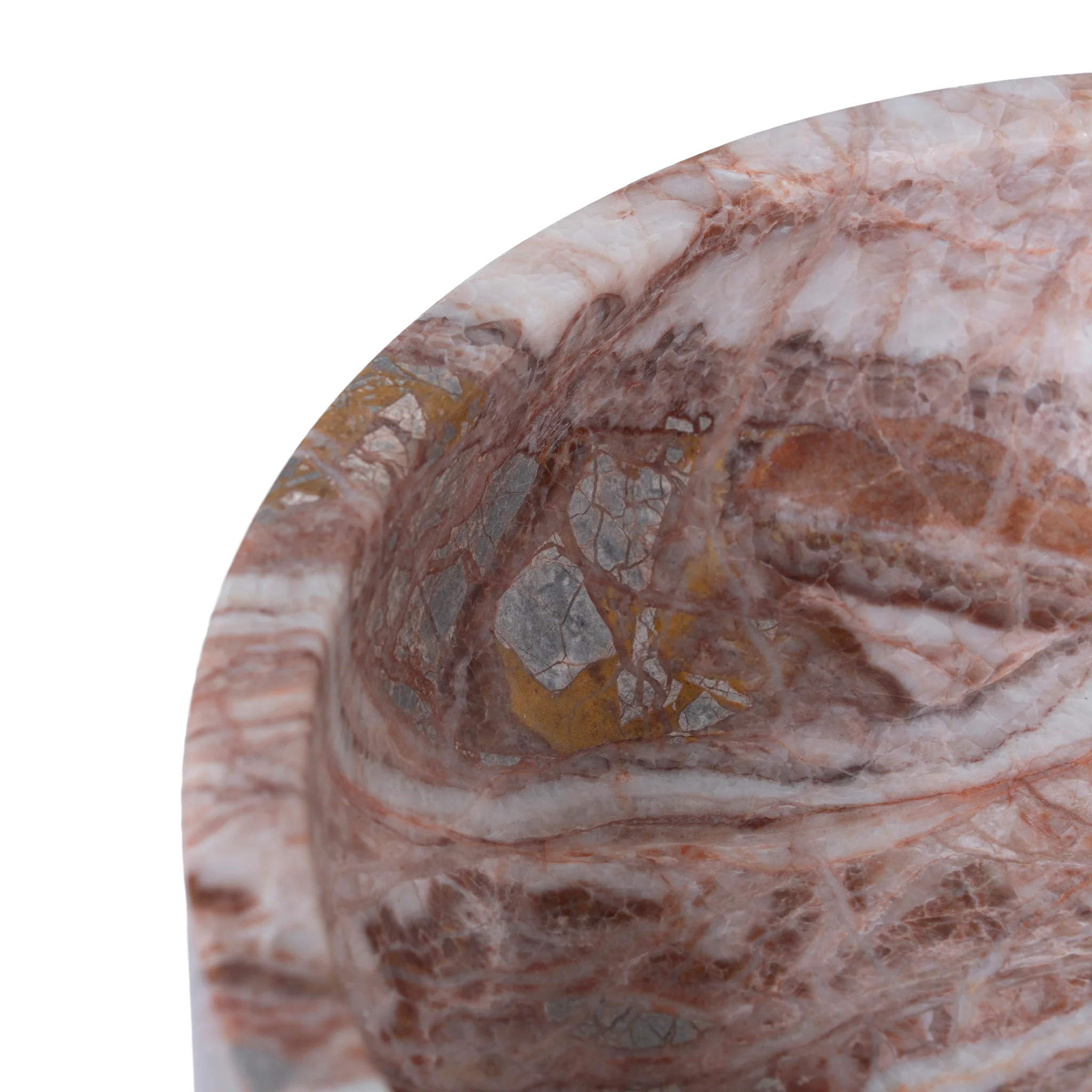 CAC10714-KM Round Marble Tray - Multicolor - Image 3