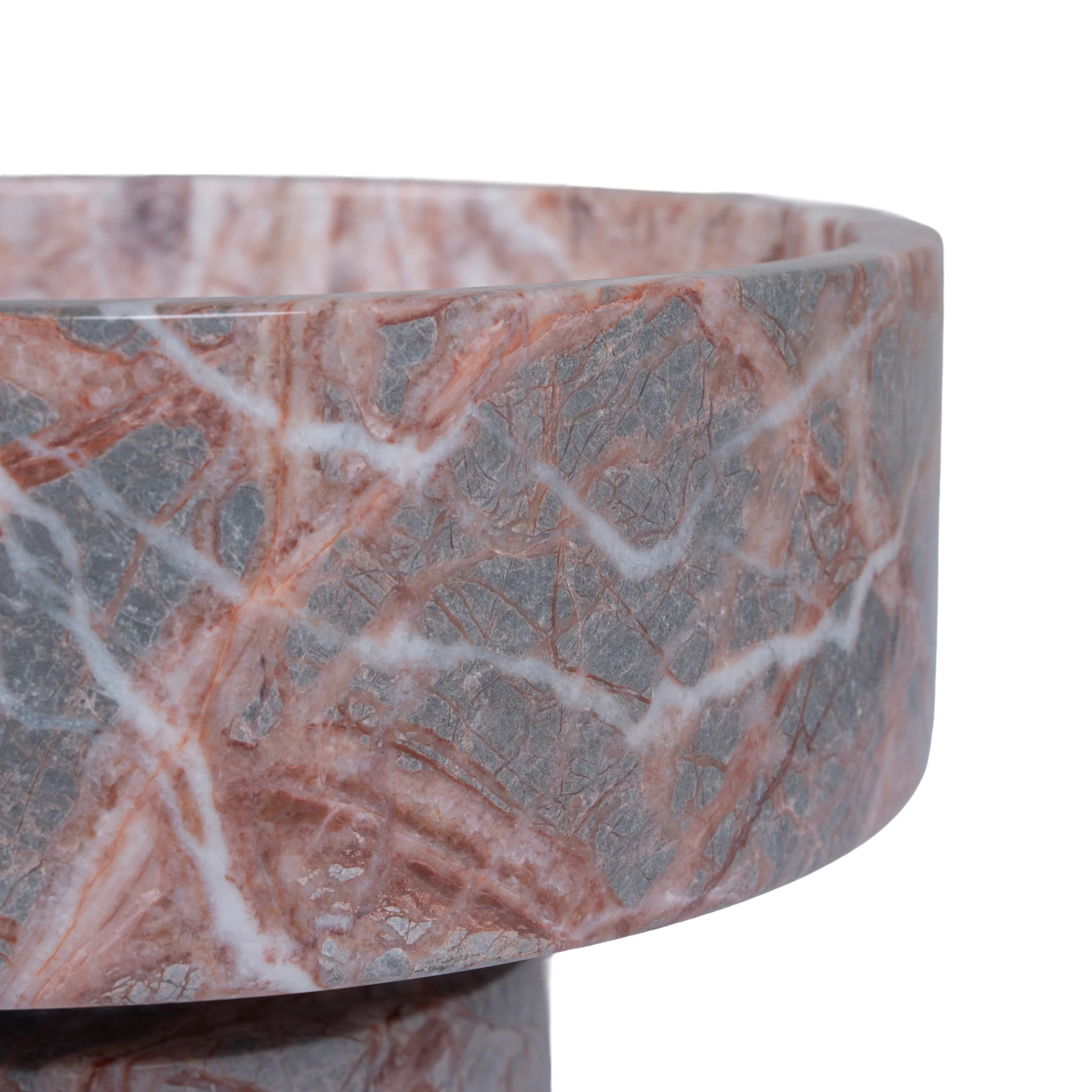 CAC10714-KM Round Marble Tray - Multicolor - Image 4
