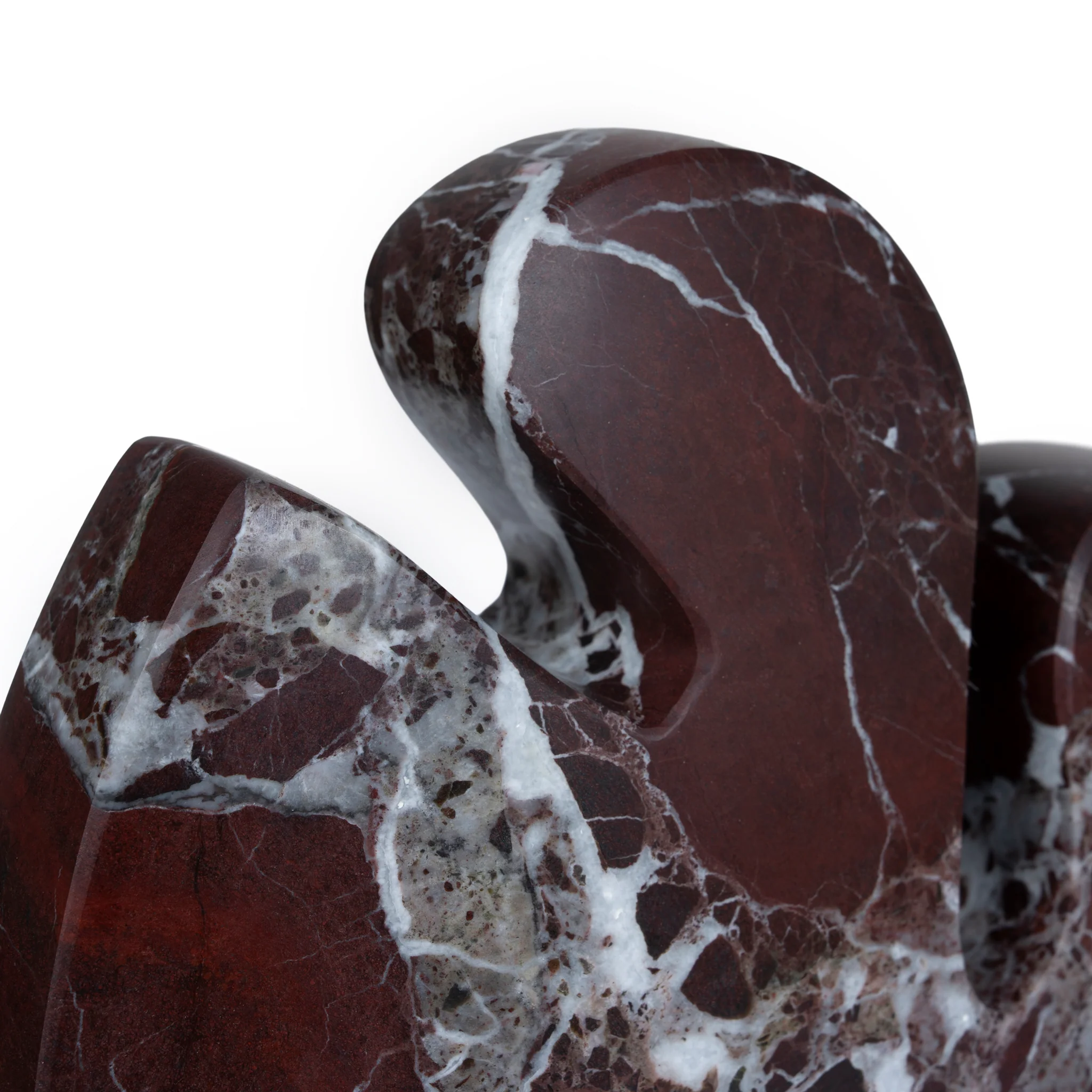 CAC10716-KM Carved Marble Accent Sculpture - Dark Red Ochre - Image 5