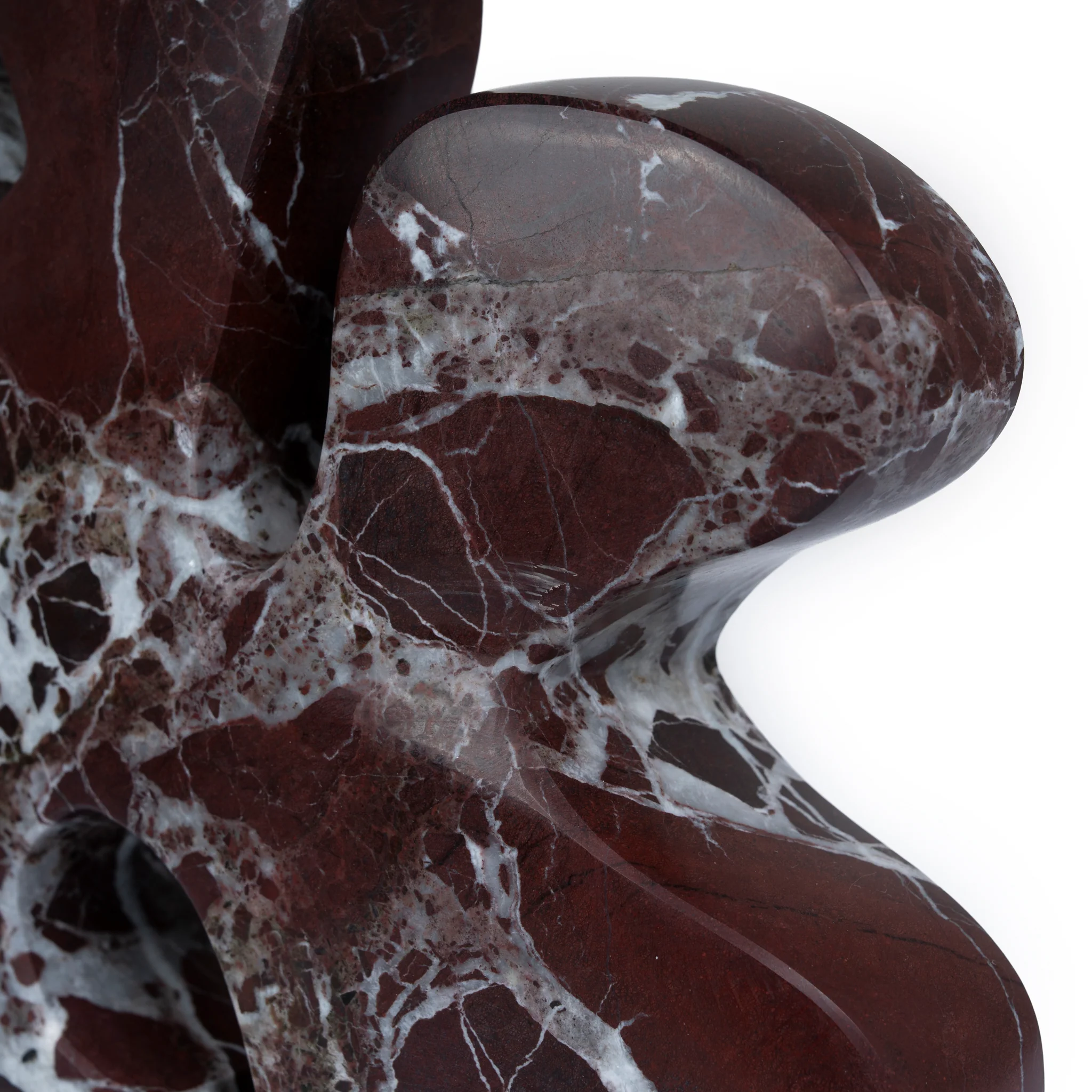 CAC10716-KM Carved Marble Accent Sculpture - Dark Red Ochre - Image 6