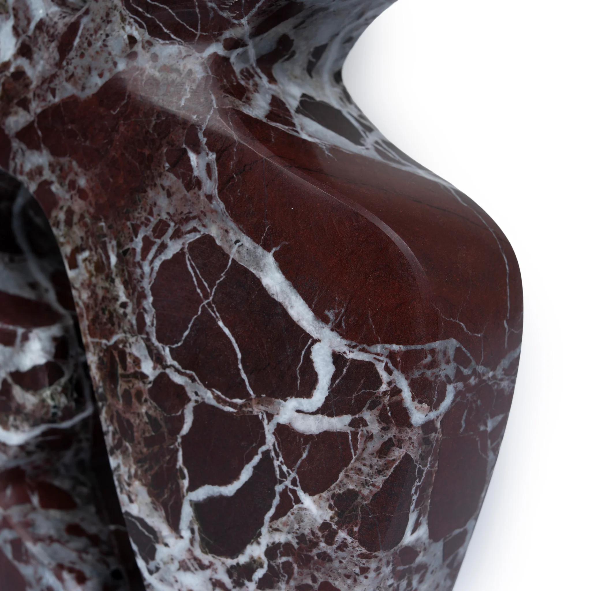 CAC10716-KM Carved Marble Accent Sculpture - Dark Red Ochre - Image 7