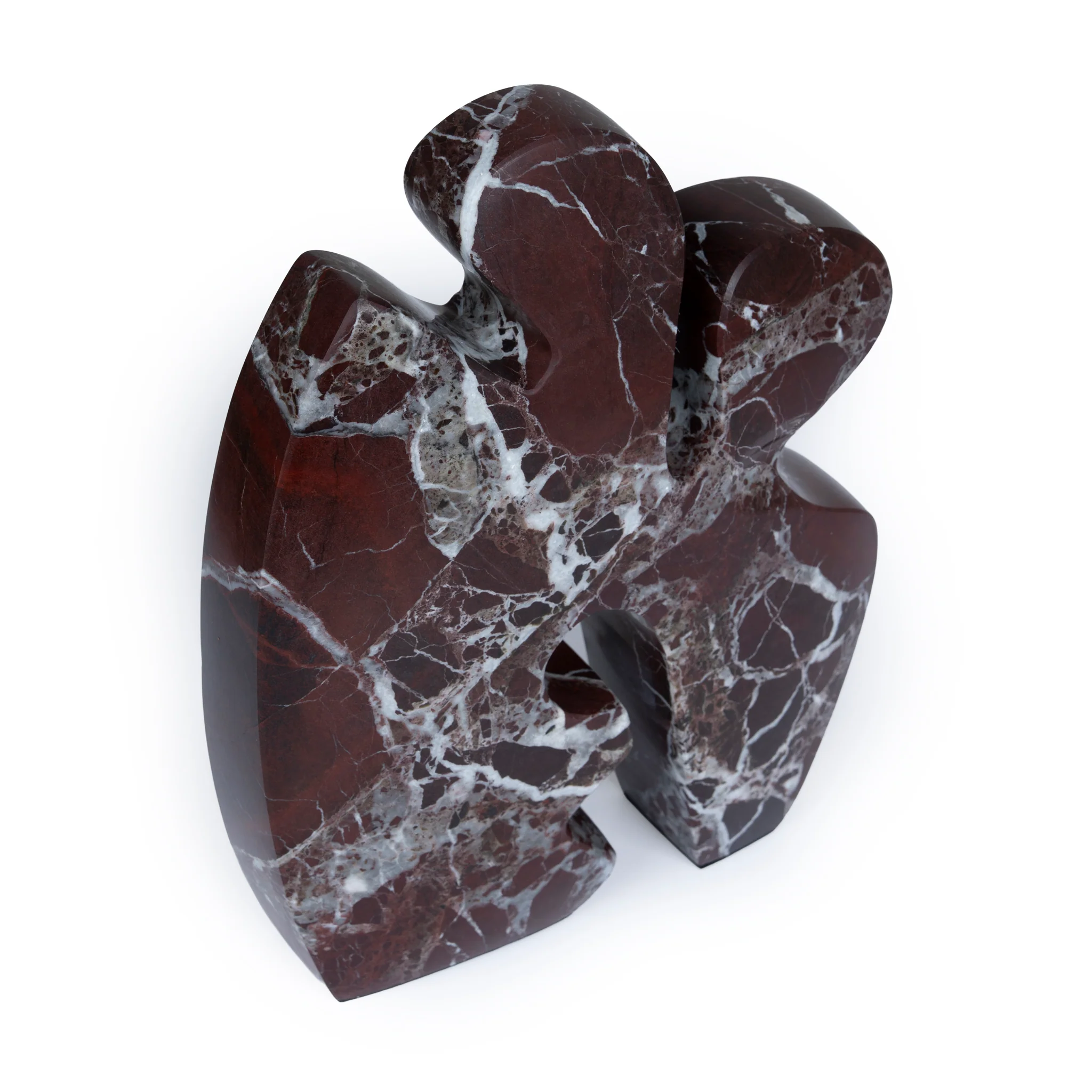 CAC10716-KM Carved Marble Accent Sculpture - Dark Red Ochre - Image 8