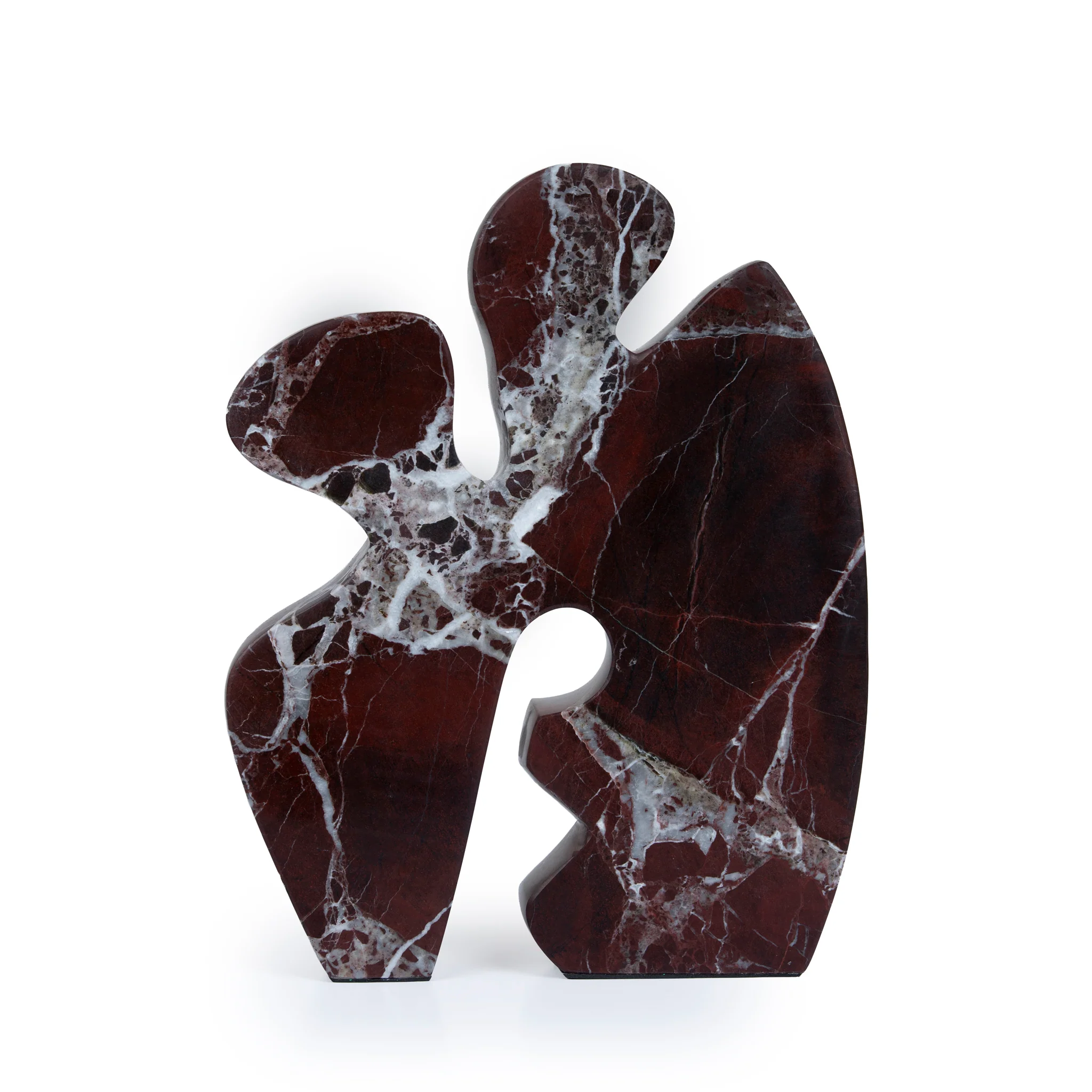 CAC10716-KM Carved Marble Accent Sculpture - Dark Red Ochre - Image 9