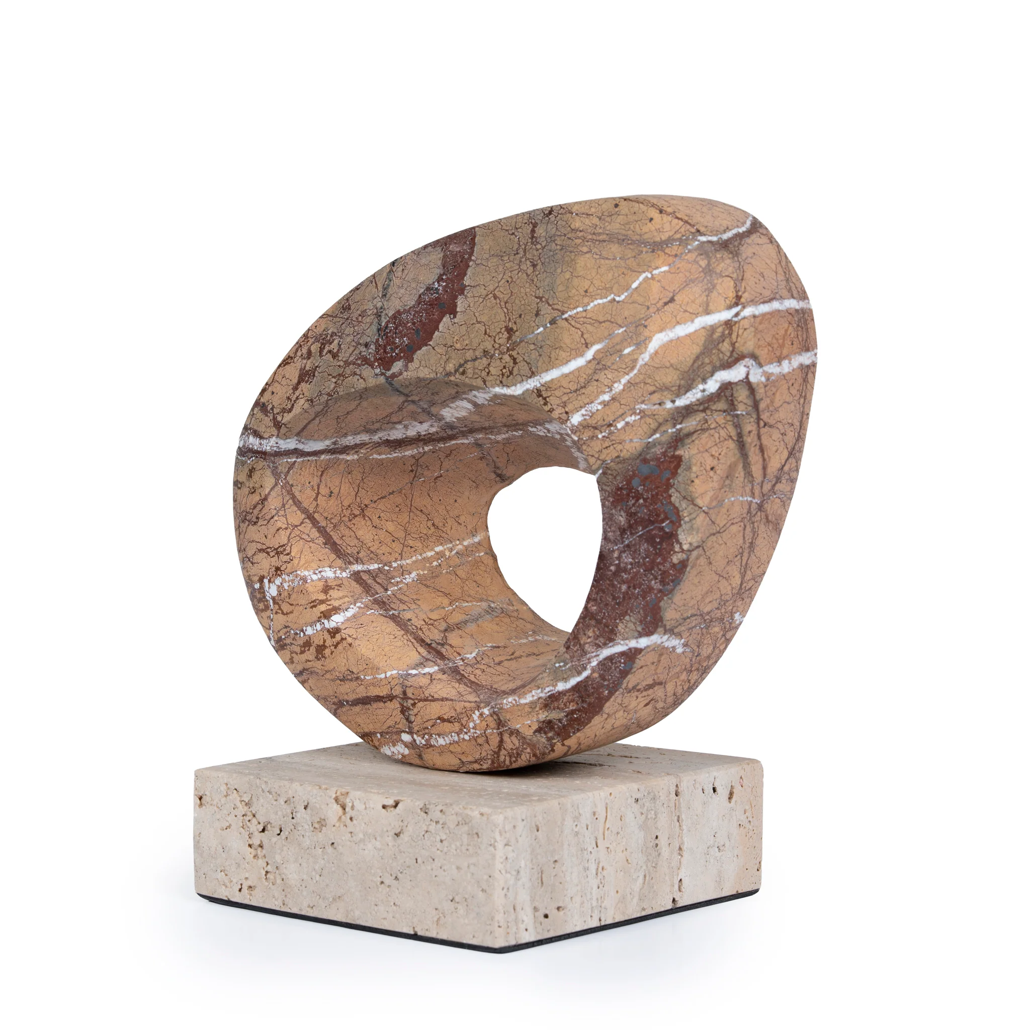 CAC10717-KM Halo Marble Sculpture - Coffee