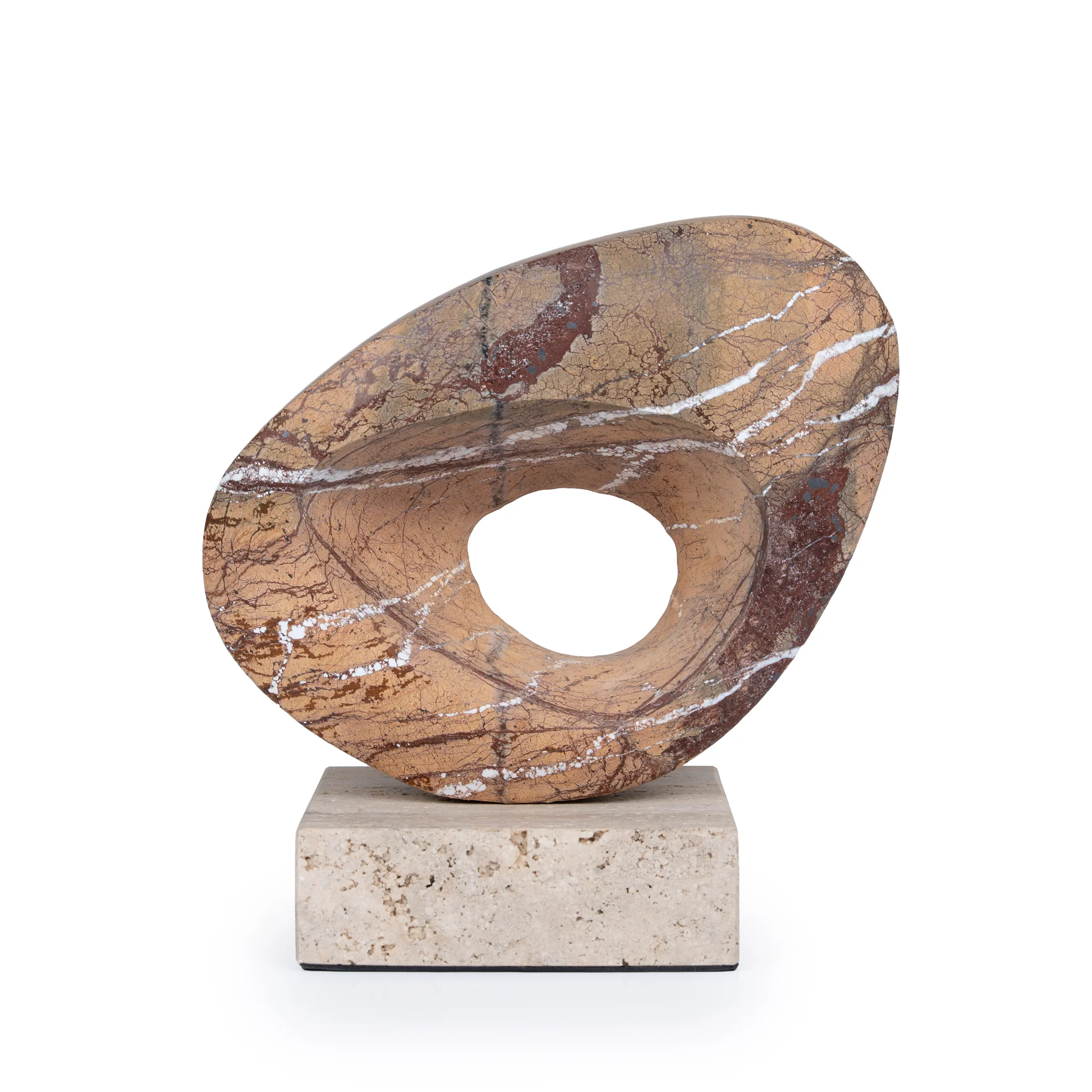 CAC10717-KM Halo Marble Sculpture - Coffee - Image 2