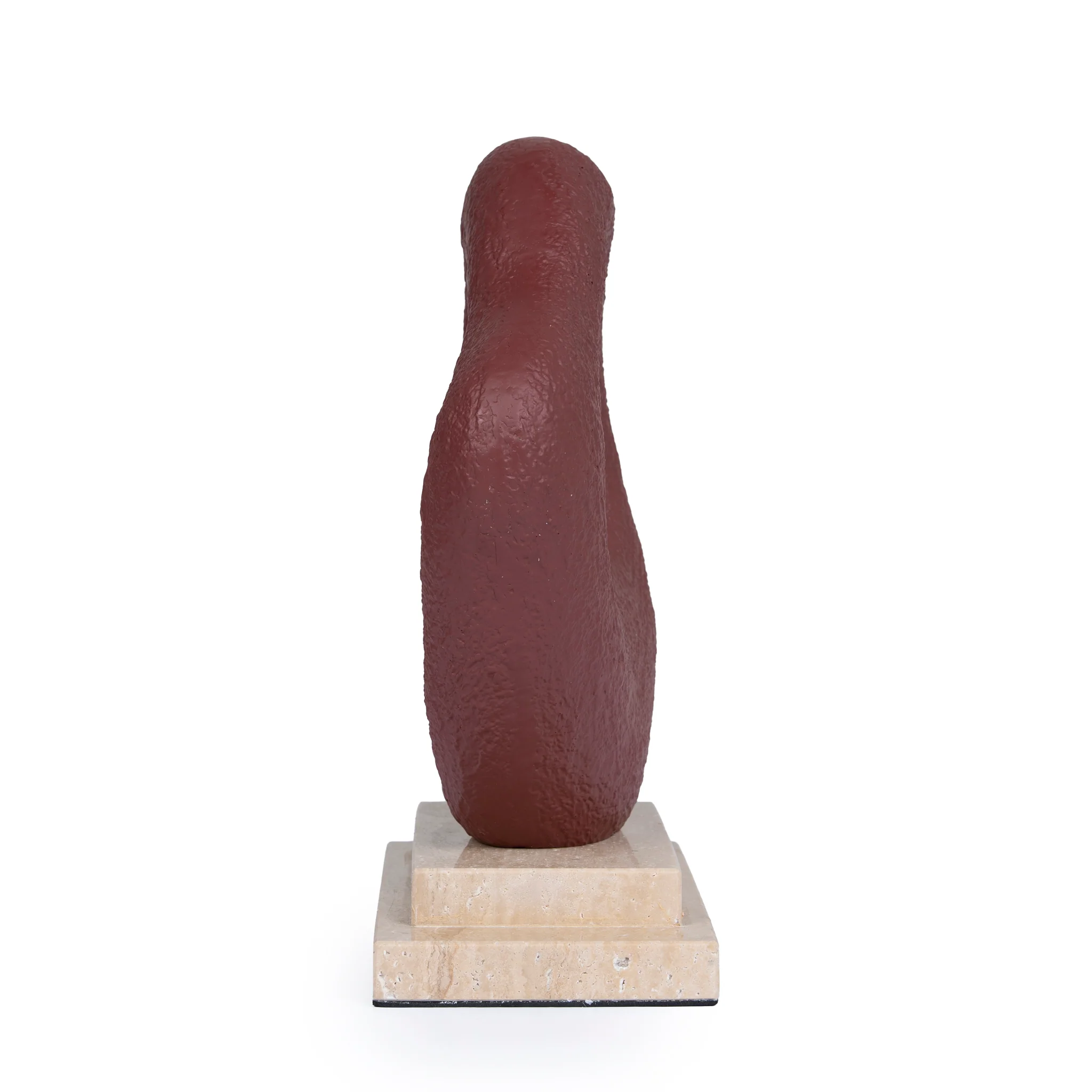 CAC10719-KM Organic Shape Marble Sculpture - Maroon - Image 3