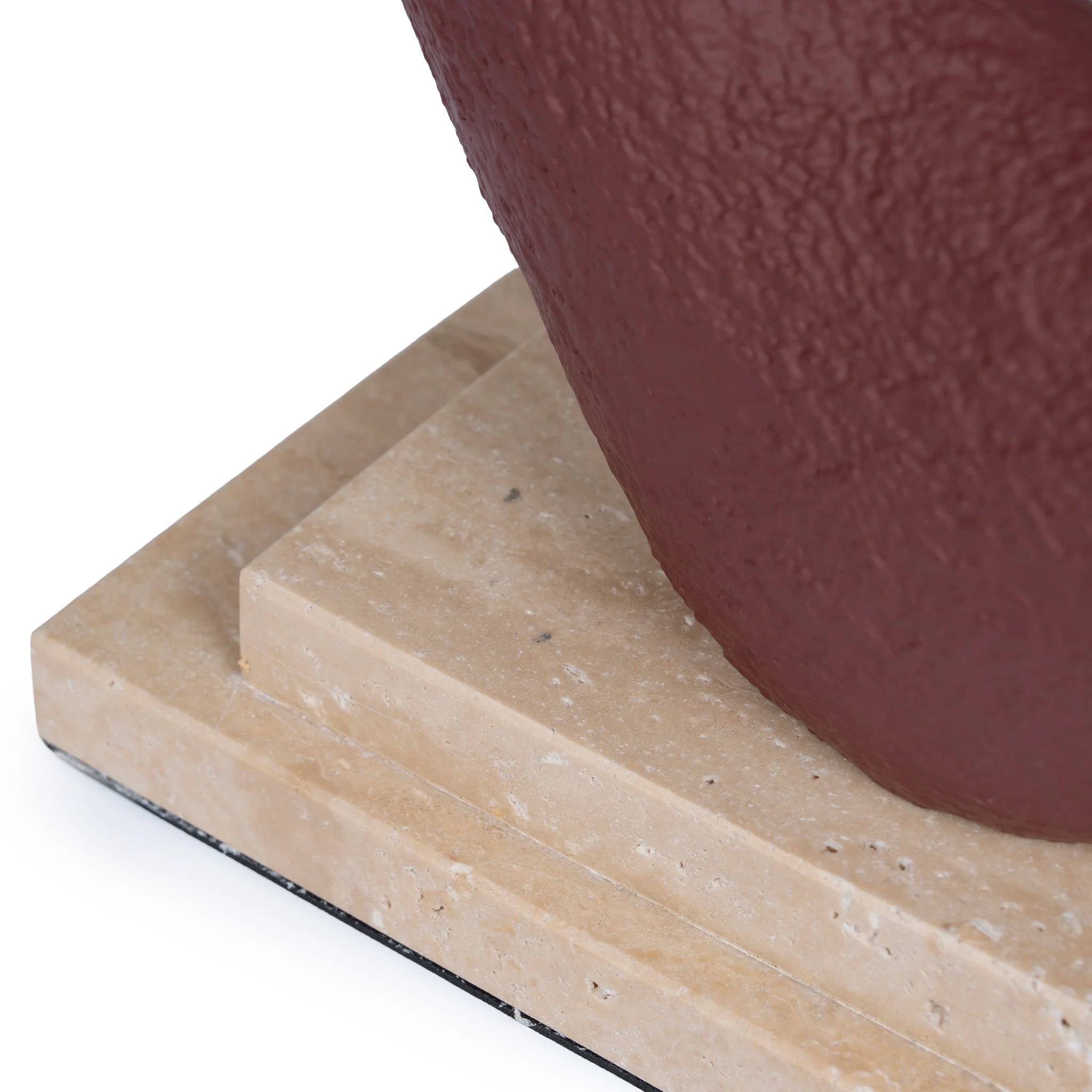 CAC10719-KM Organic Shape Marble Sculpture - Maroon - Image 6