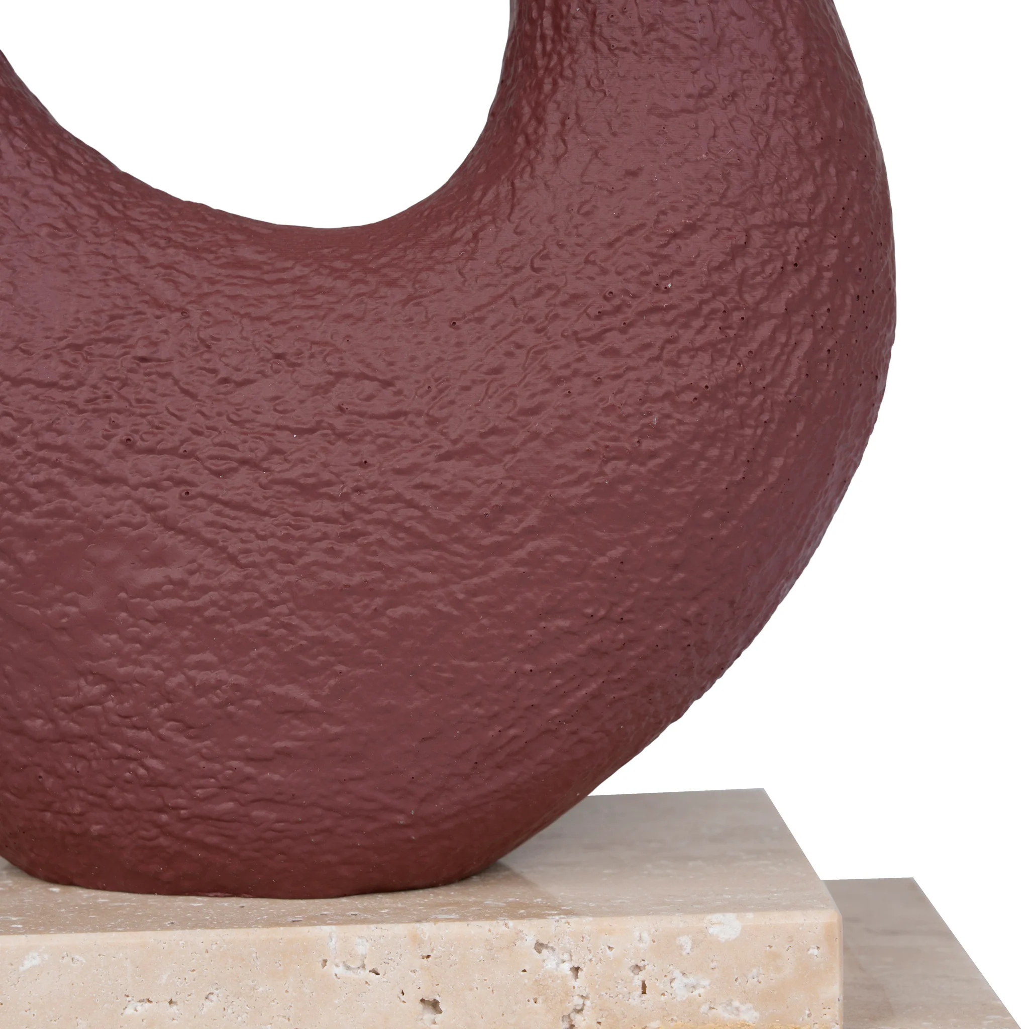 CAC10719-KM Organic Shape Marble Sculpture - Maroon - Image 8