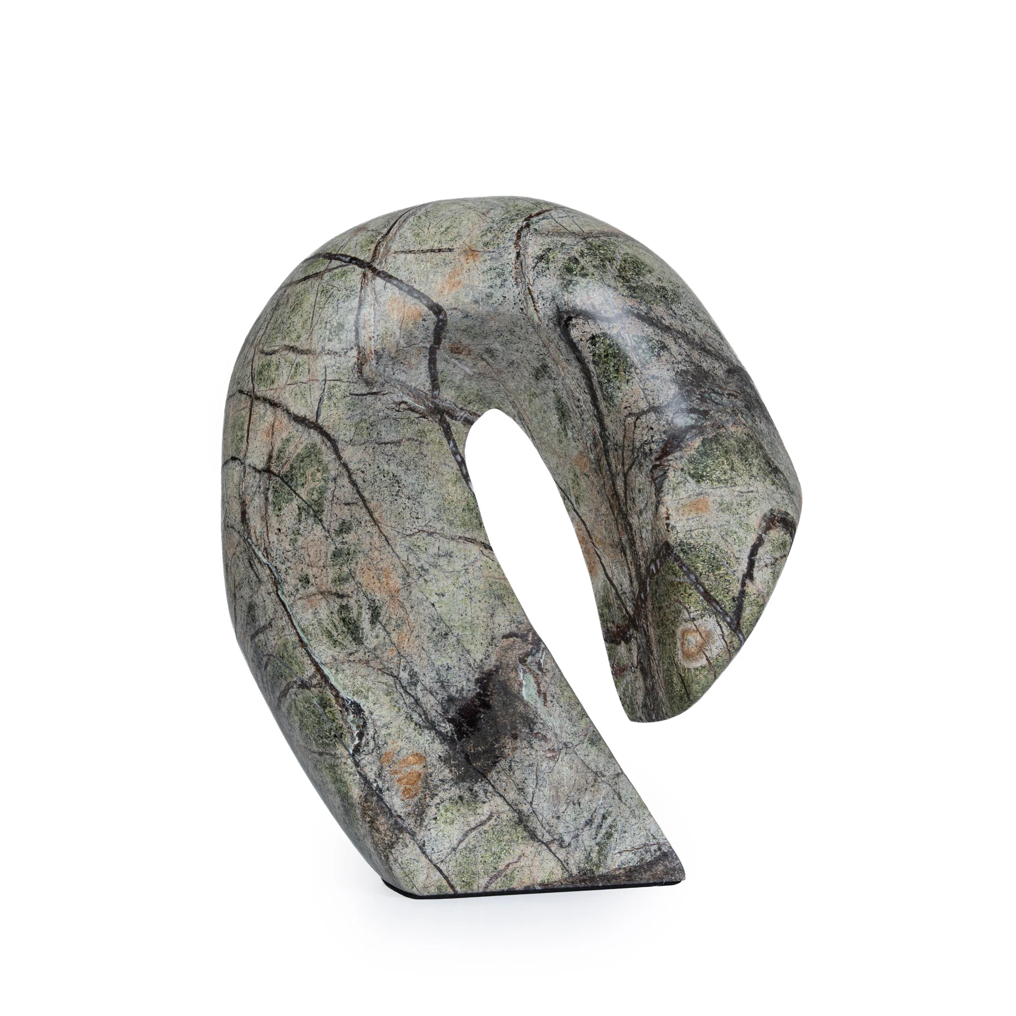 CAC10720-KM Sea Waves Marble Sculpture - Green - Image 2