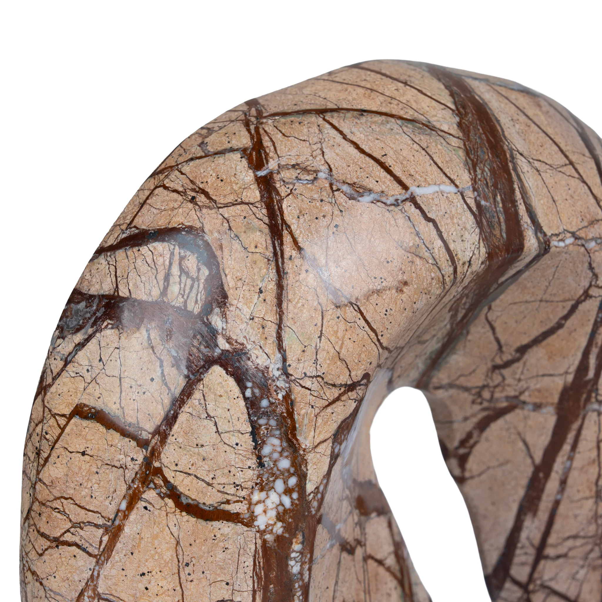 CAC10721-KM Sea Waves Marble Sculpture - Brown - Image 5