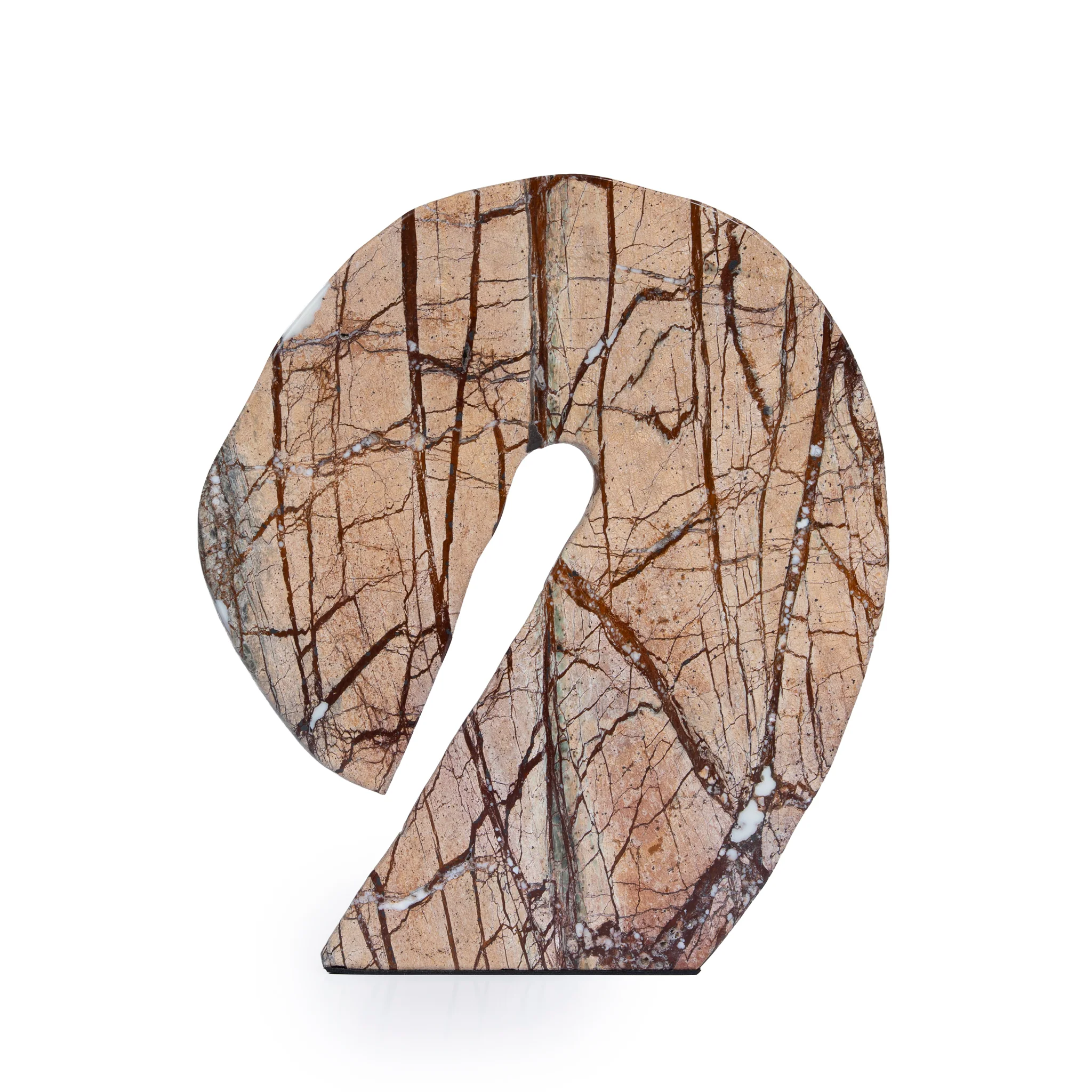 CAC10721-KM Sea Waves Marble Sculpture - Brown - Image 8