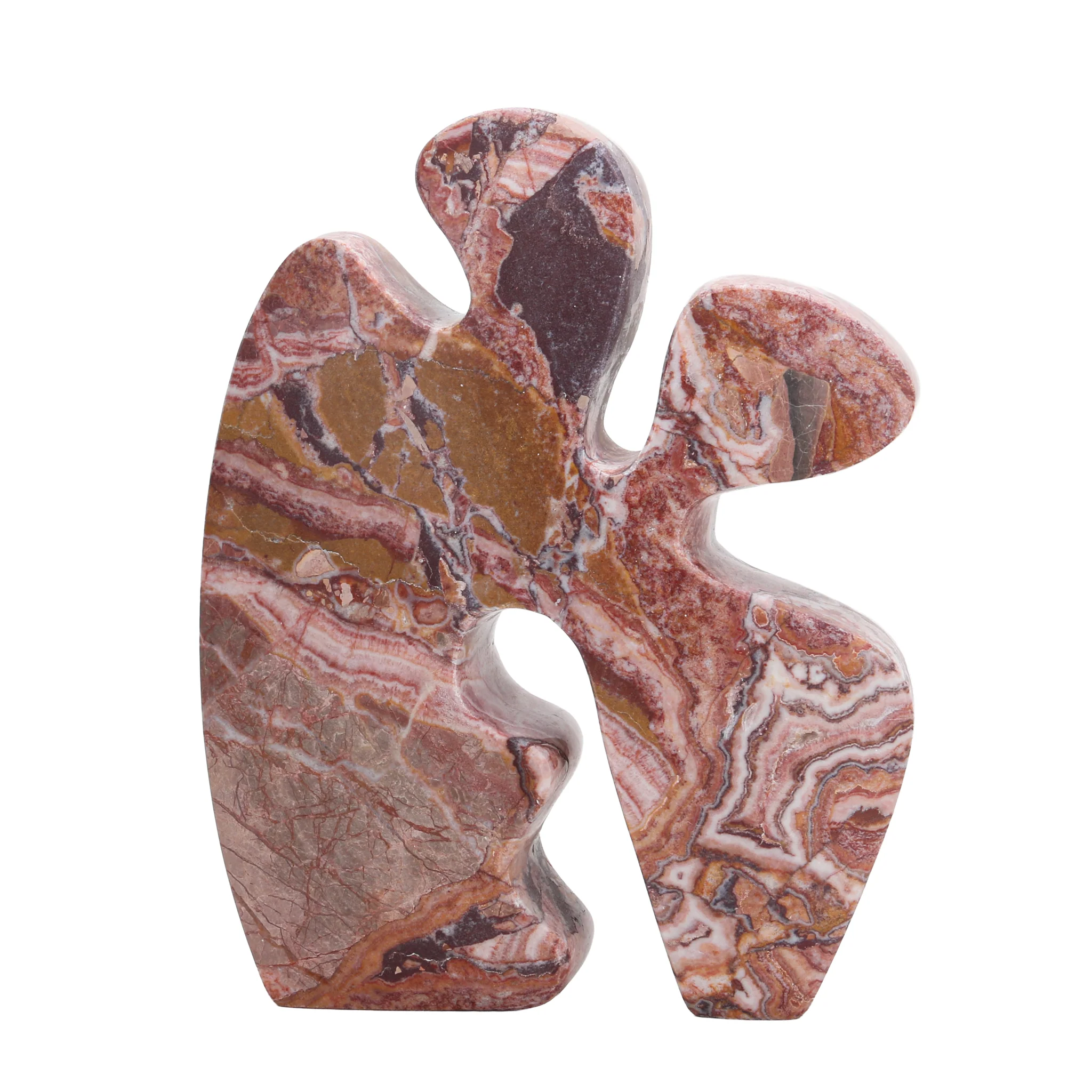 CAC10727-KM Carved Marble Accent Sculpture - Red Ochre - Image 2