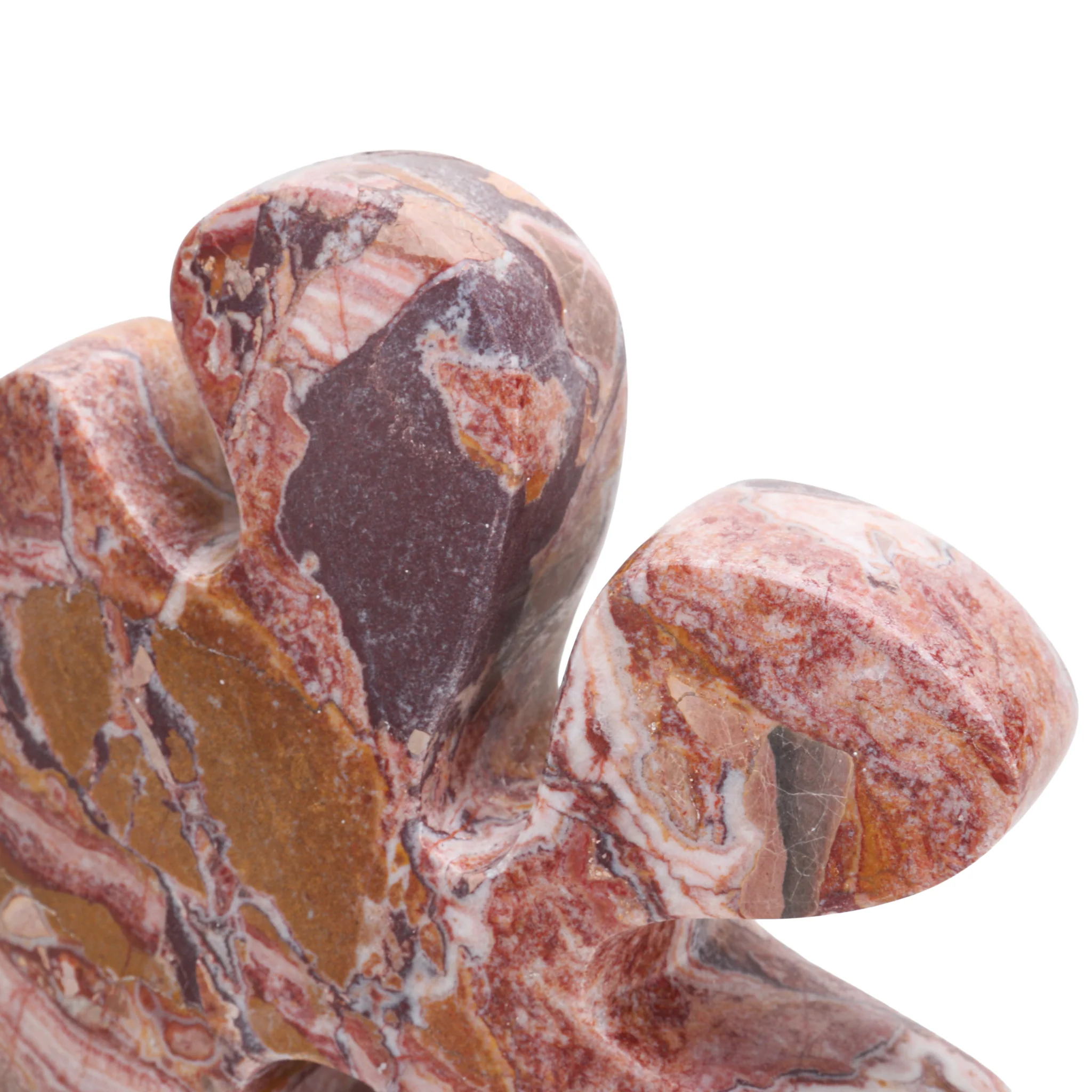 CAC10727-KM Carved Marble Accent Sculpture - Red Ochre - Image 6