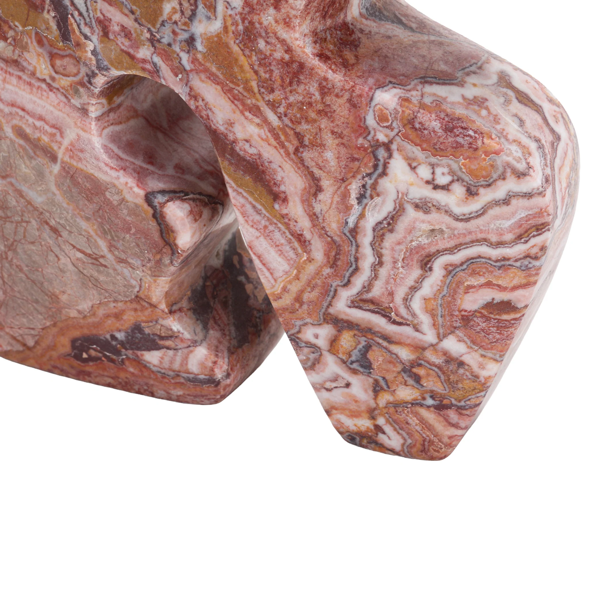 CAC10727-KM Carved Marble Accent Sculpture - Red Ochre - Image 7