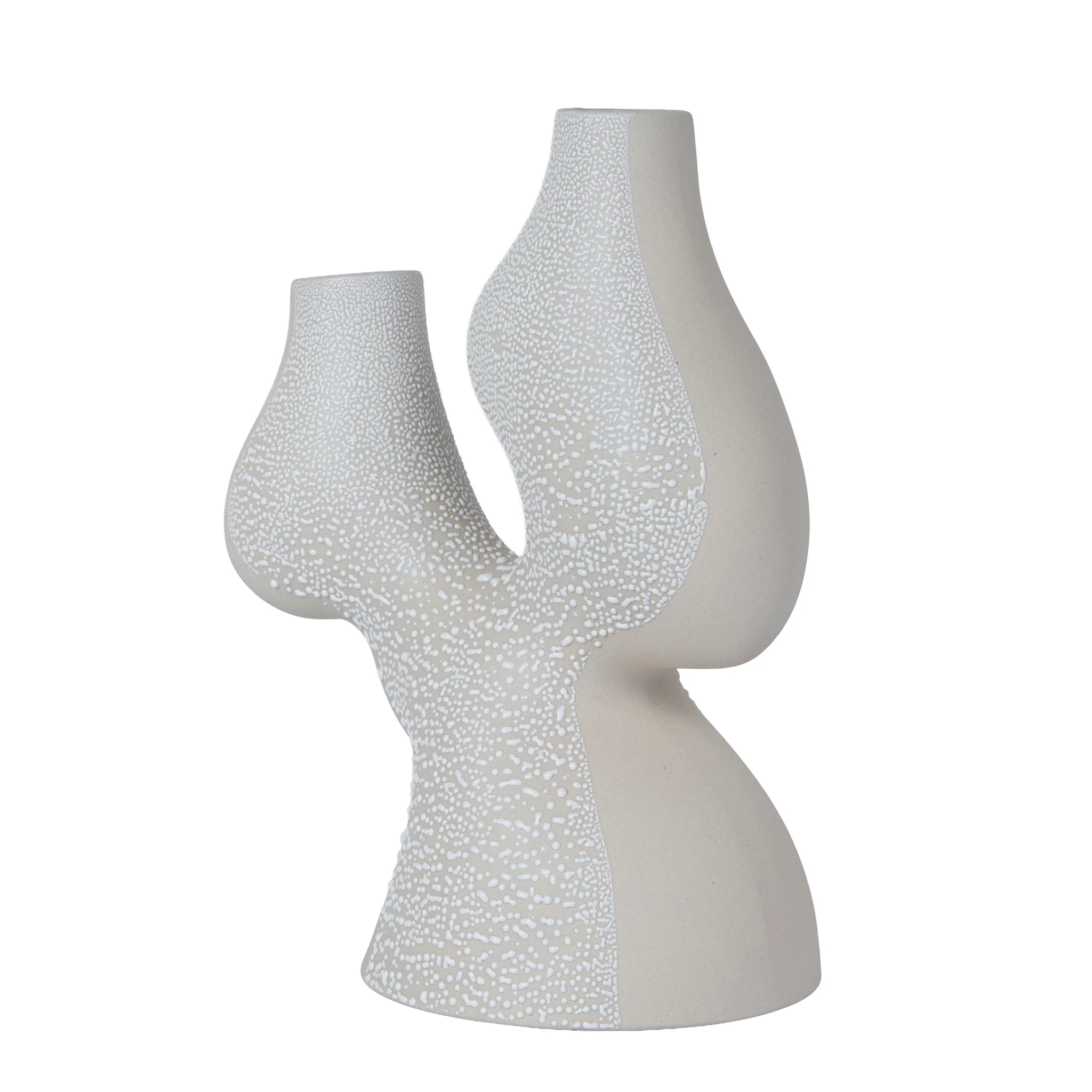 CAC12330-FC Bead-Dot Double Head Vase Style C