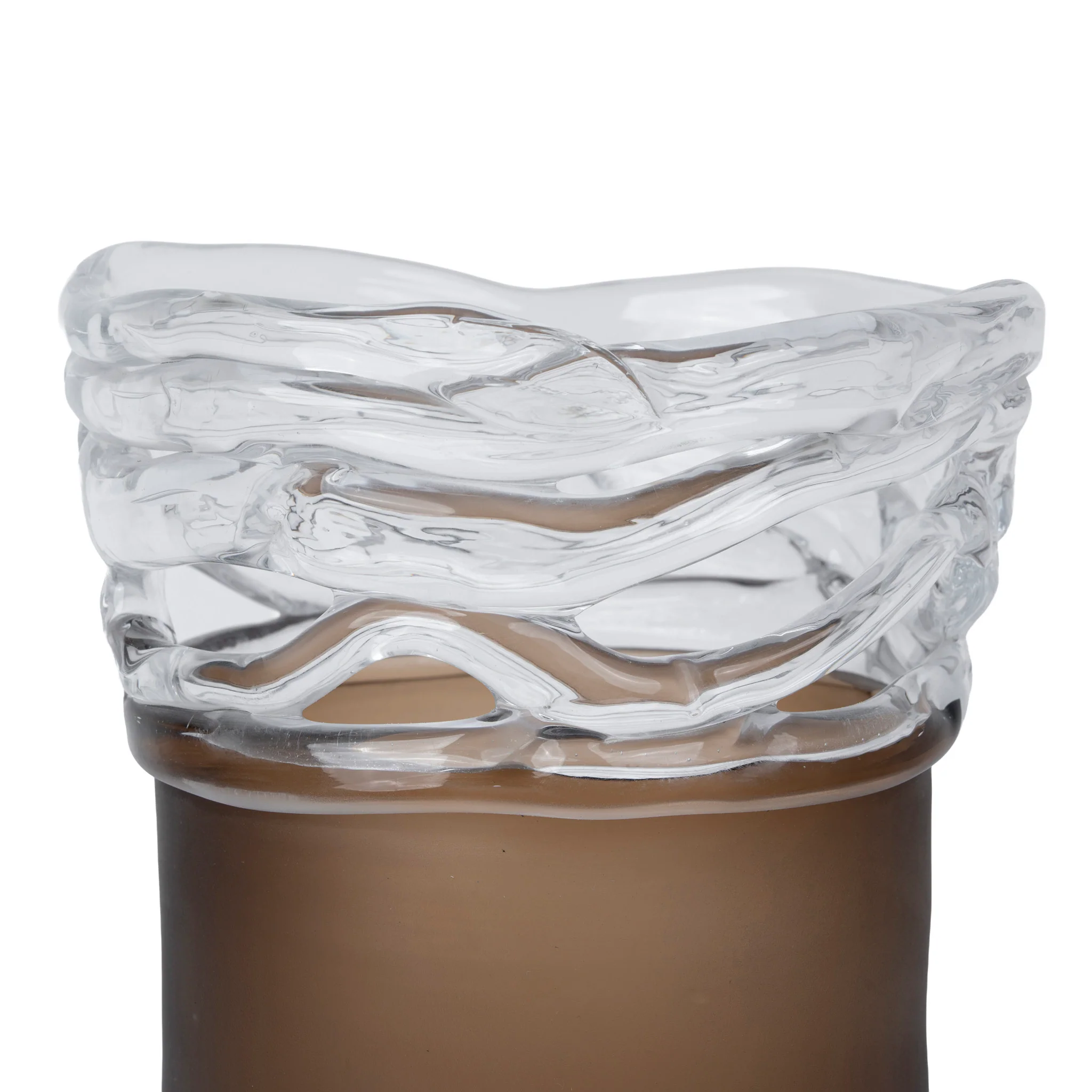 CAC12339-FC Wave Brown Bottom Vase - Image 4