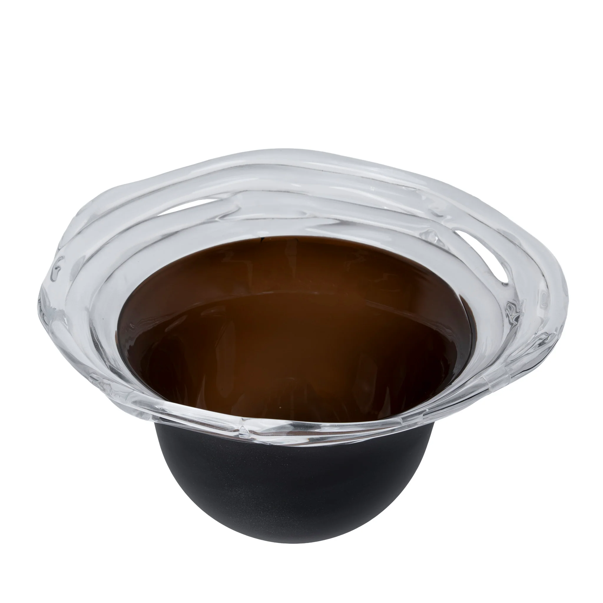 CAC12340-FC Stacked Wave Brown Bottom Bowl - Image 2